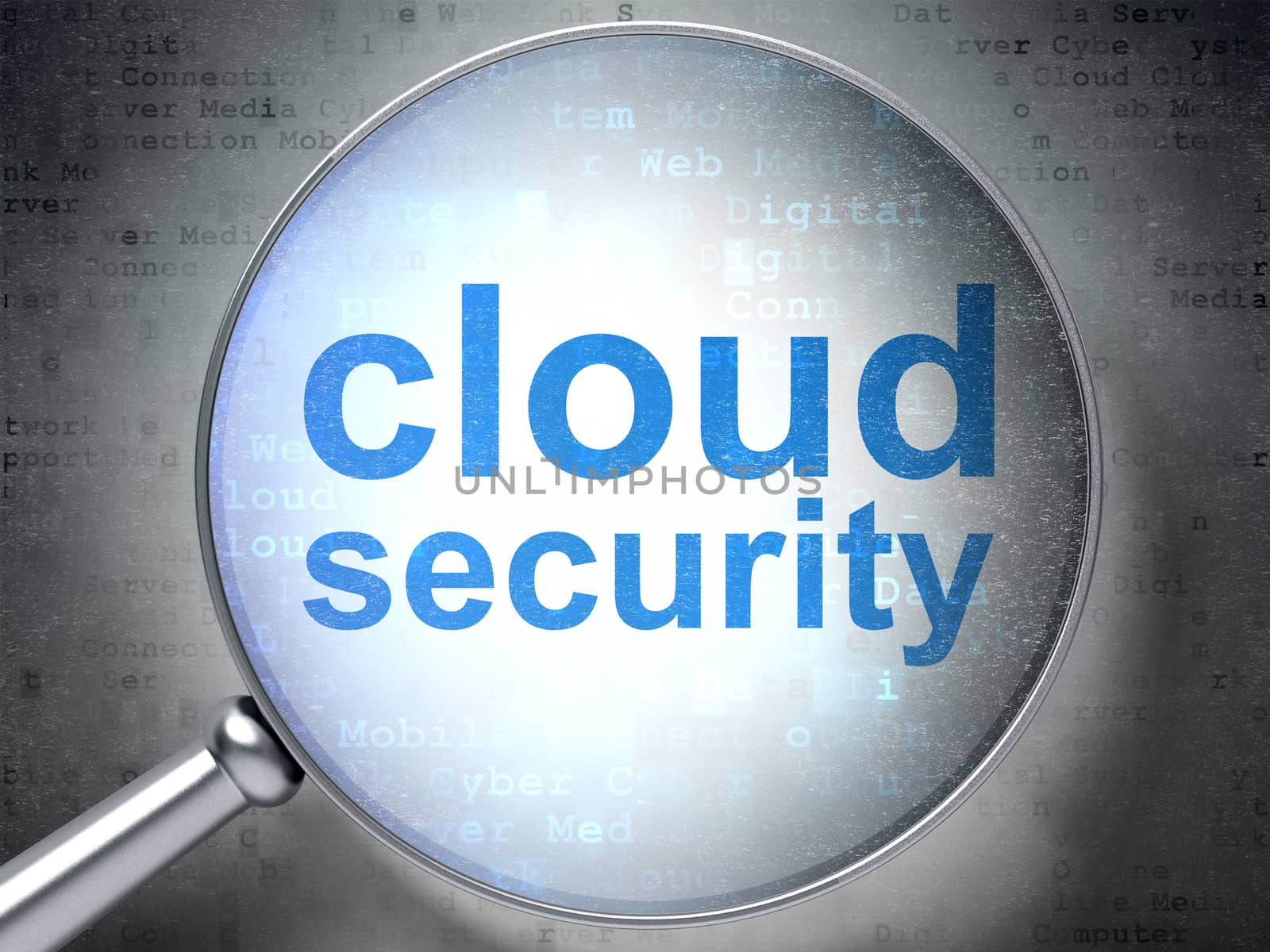 Cloud computing concept: Cloud Security with optical glass by maxkabakov