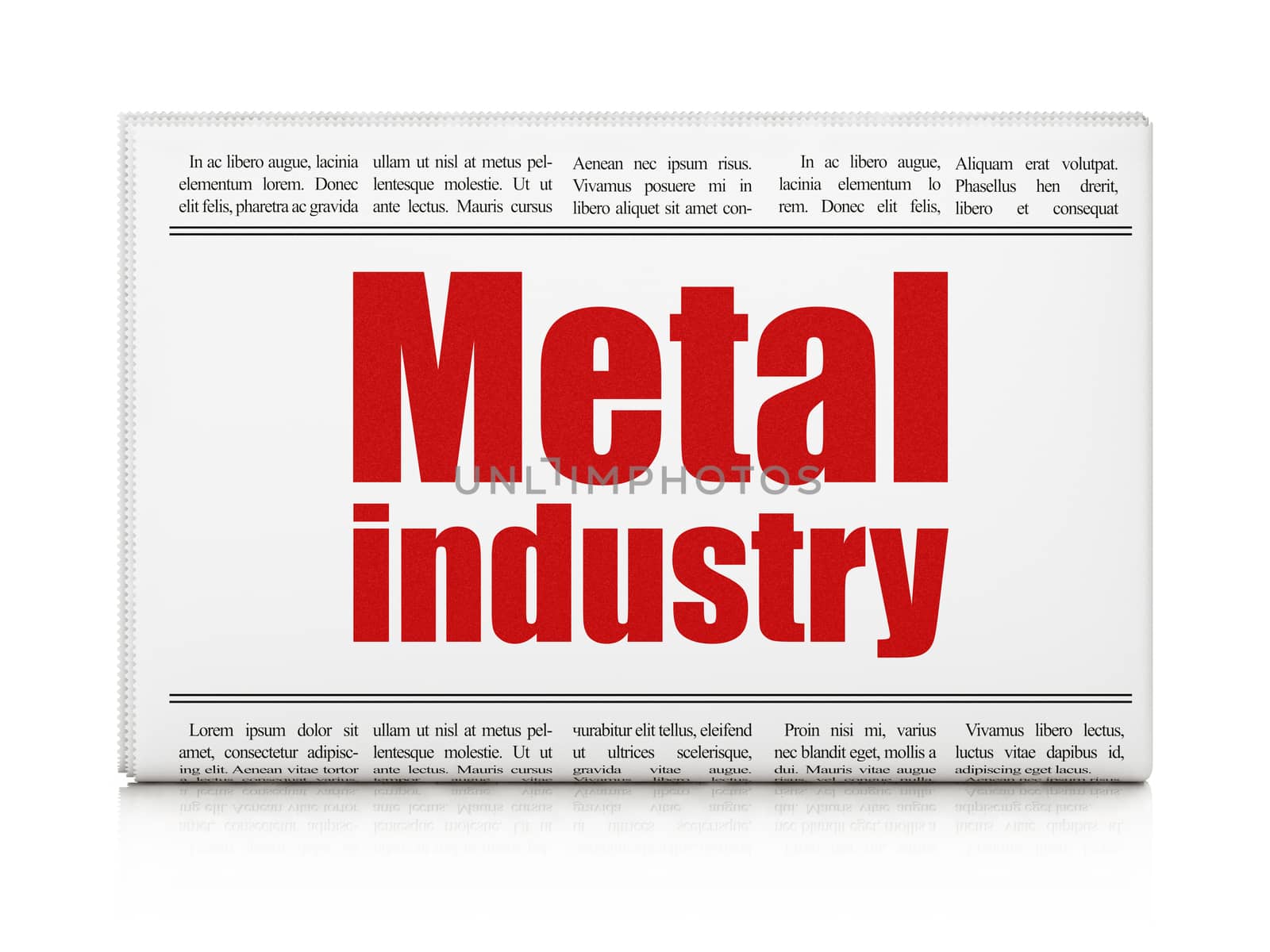 Manufacuring concept: newspaper headline Metal Industry by maxkabakov