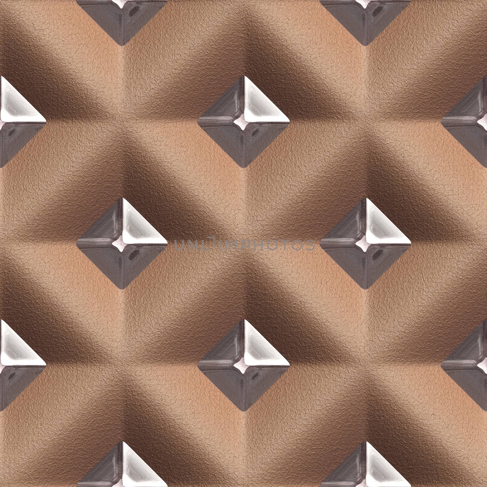 3d brown, leather, glass seamless abstract background wall decoration.