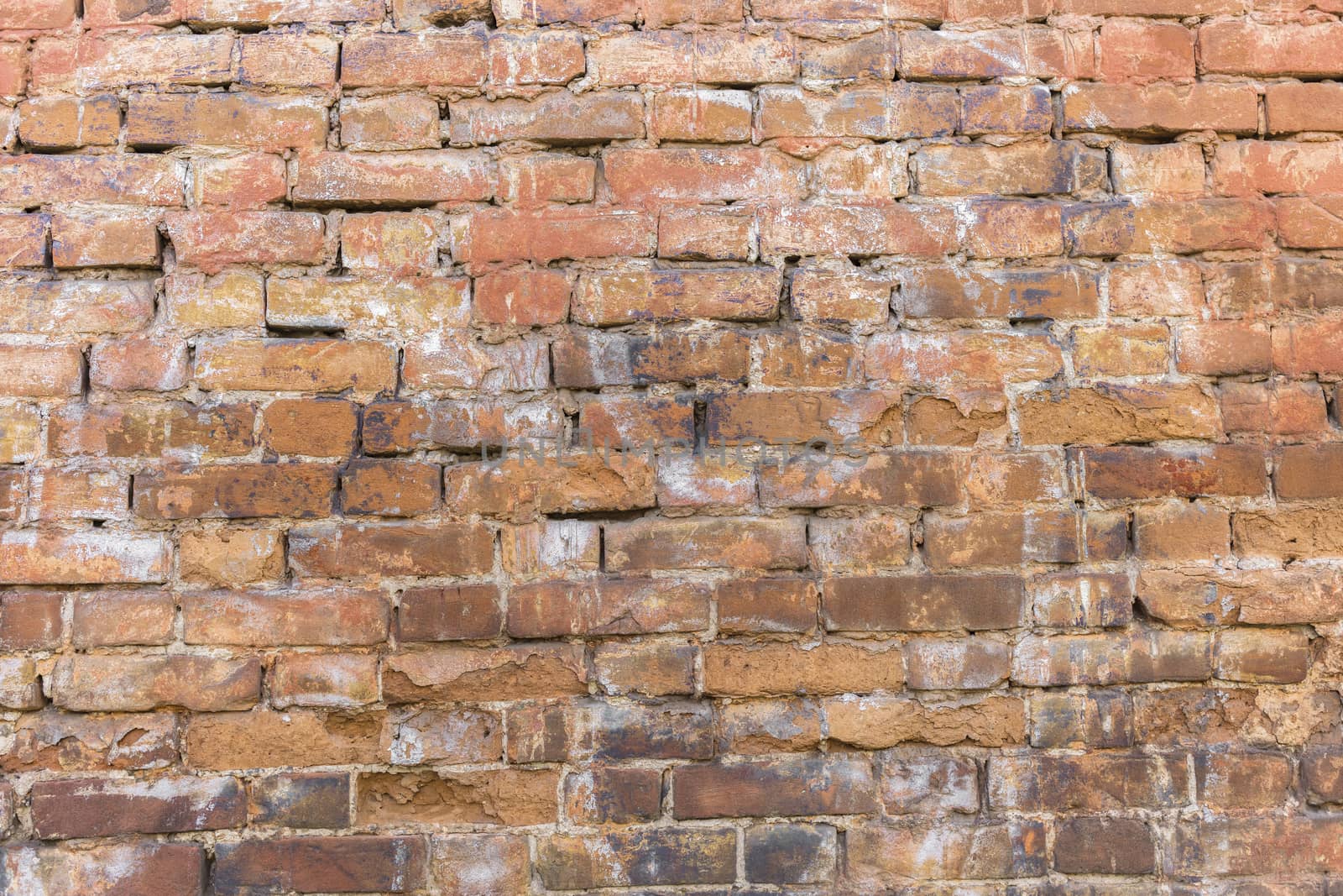 Abstract background texture of a brick wall close-up