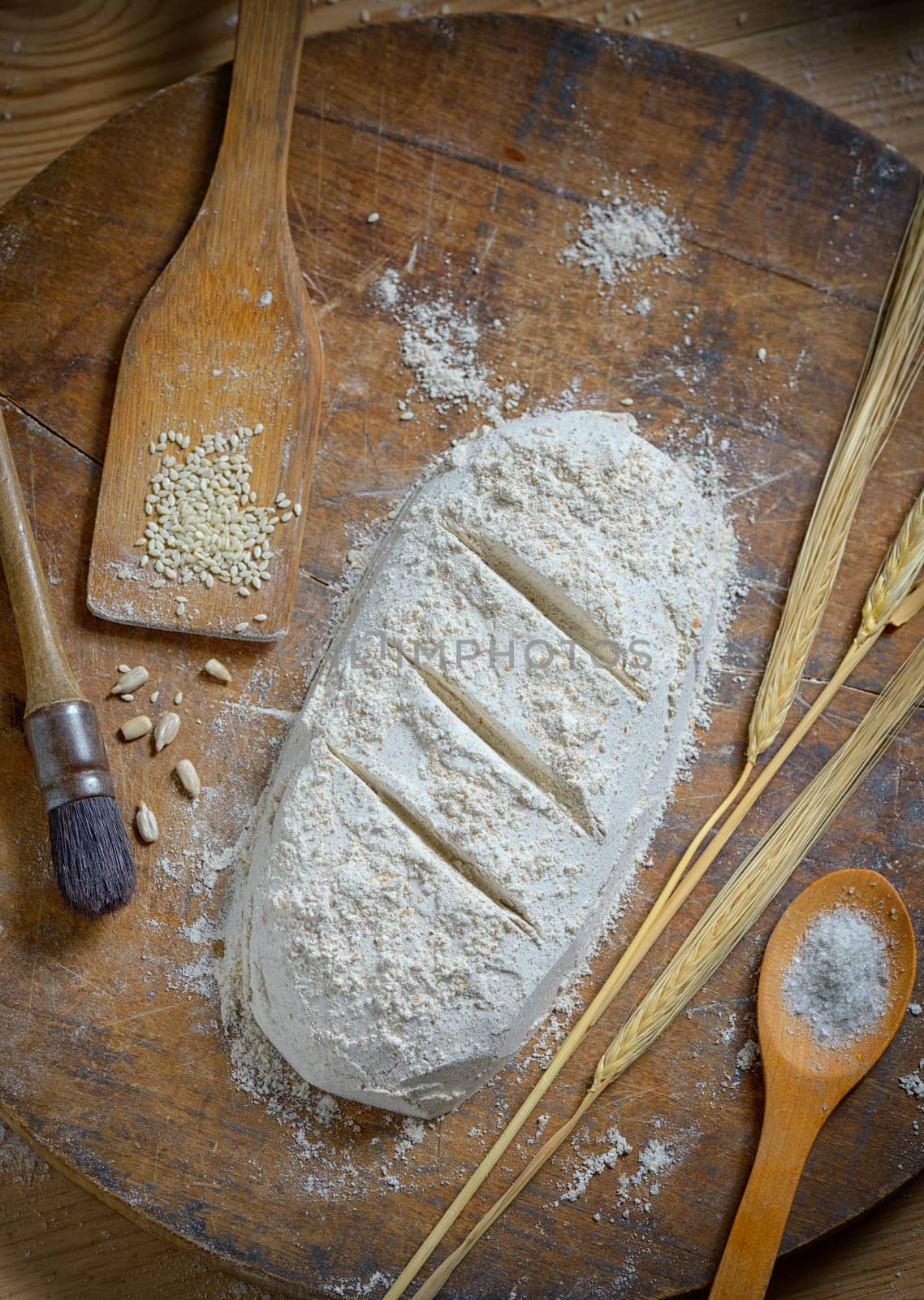 Bread from wheat and seeds