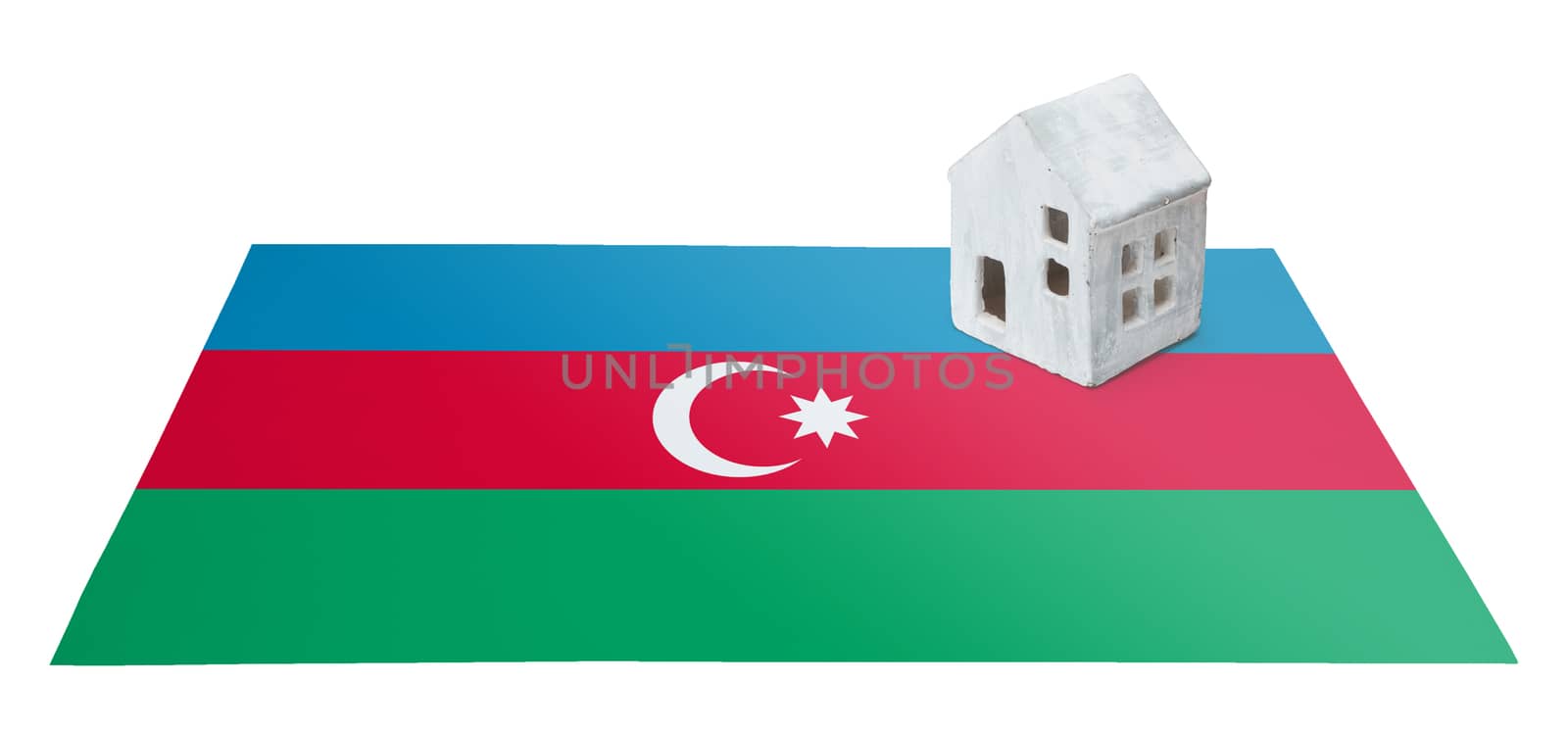 Small house on a flag - Azerbaijan by michaklootwijk