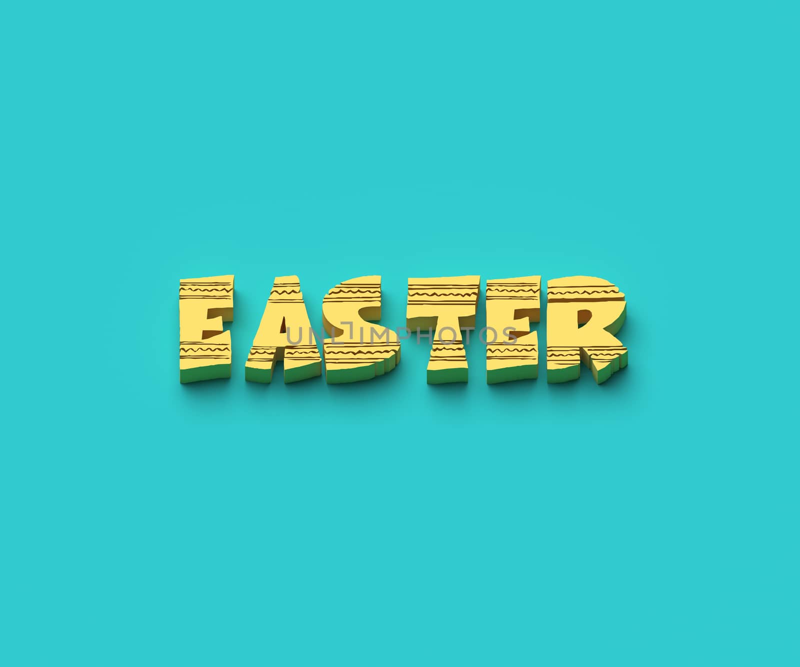 3D WORDS OF 'EASTER' ON PLAIN BACKGROUND