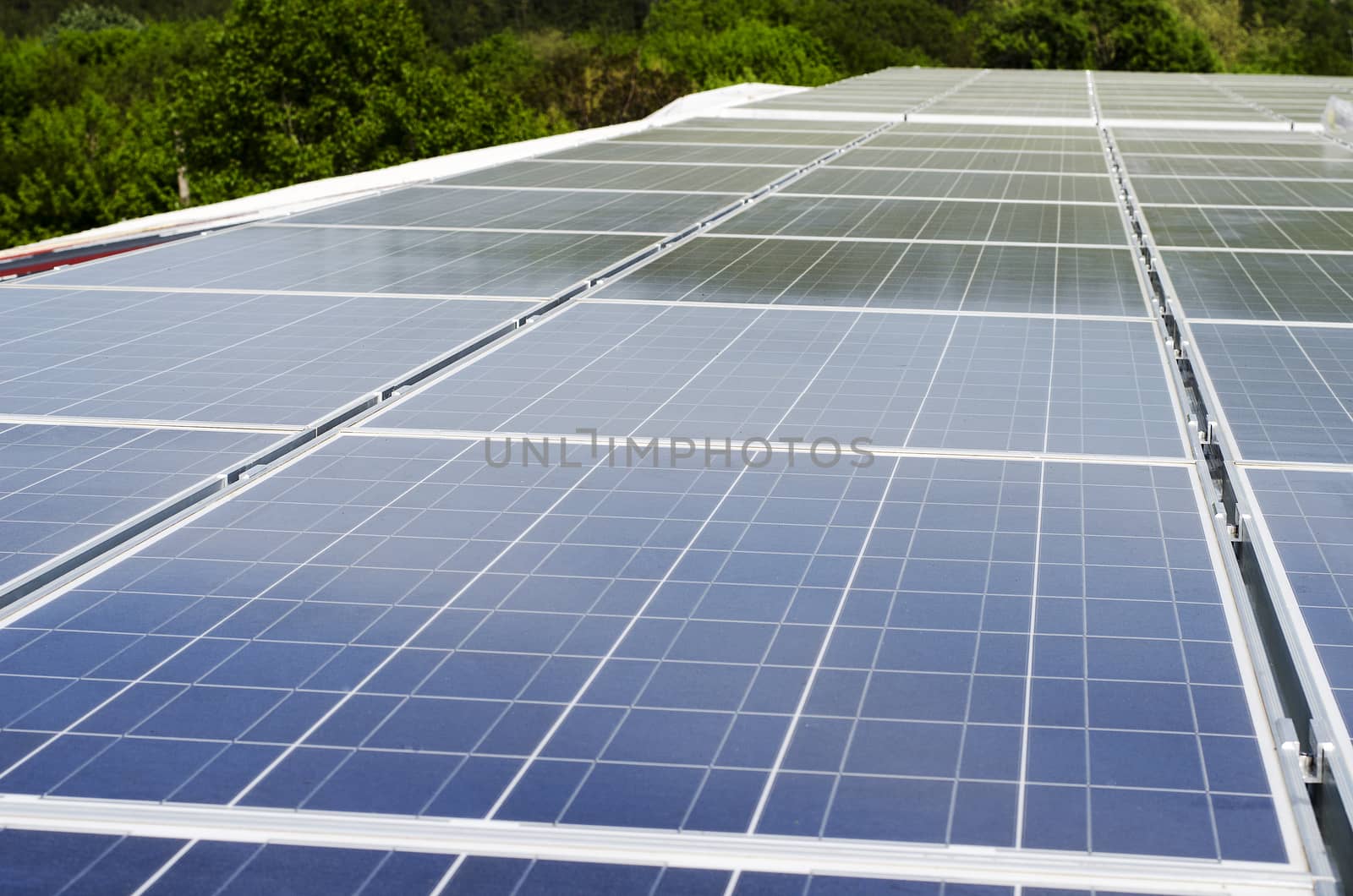 Closeup of solar panels and polycrystalline photovoltaic cells