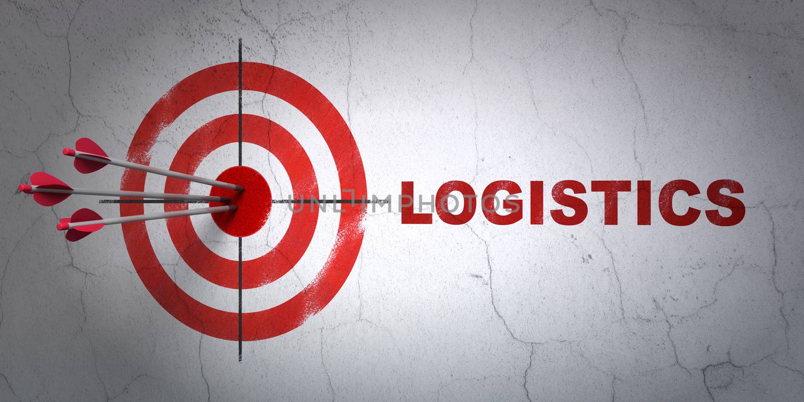 Finance concept: target and Logistics on wall background by maxkabakov