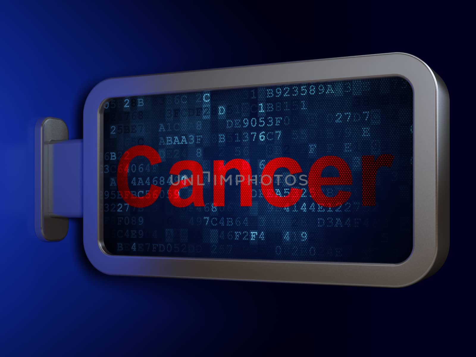 Medicine concept: Cancer on billboard background by maxkabakov