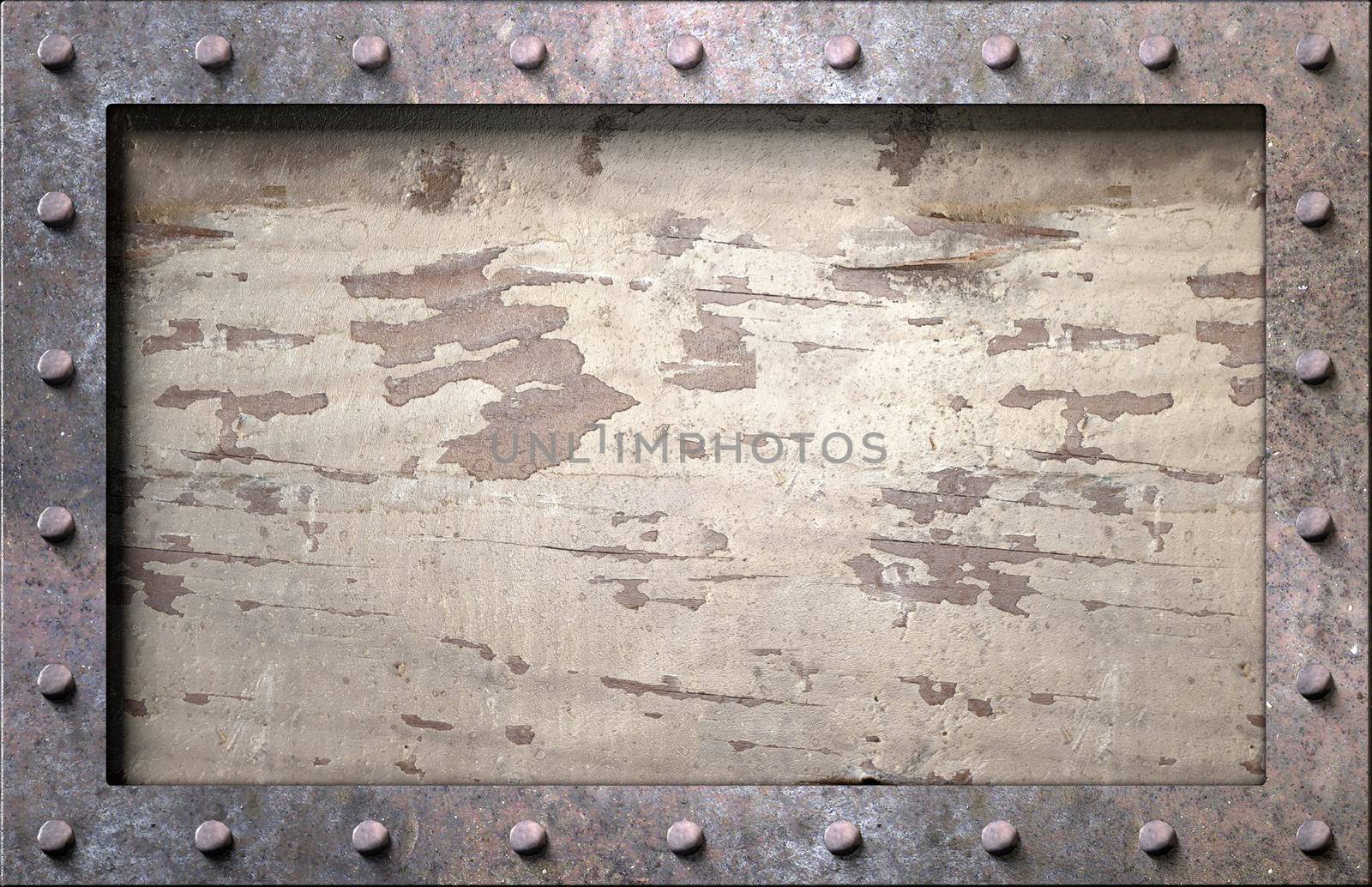 Metal frame with nails by dynamicfoto