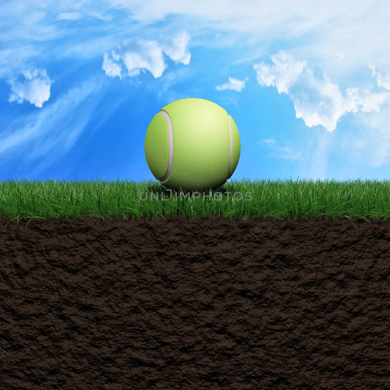 Tenis ball background by dynamicfoto