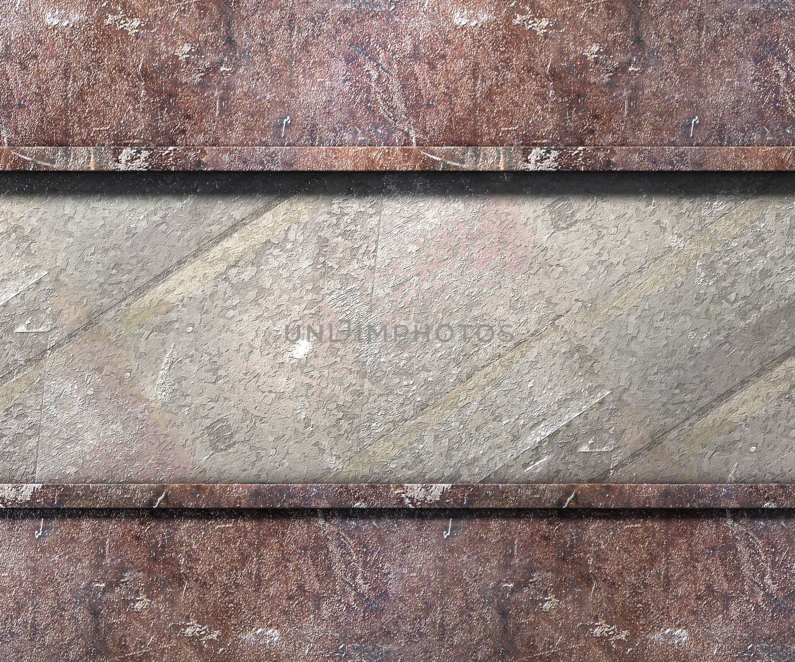 Metal texture with plates background 3d illustration