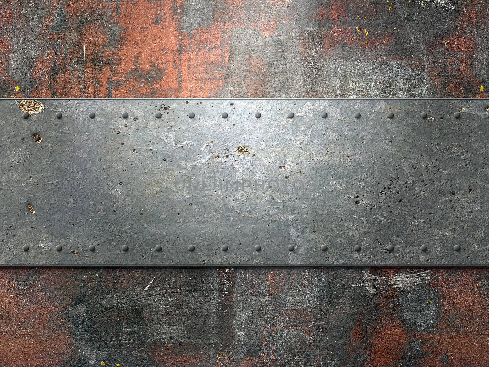Metal texture with rivets background by dynamicfoto