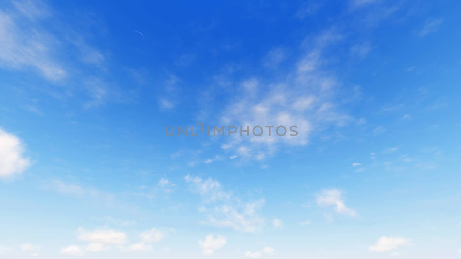 Cloudy blue sky abstract background, blue sky background with tiny clouds, 3d rendering

