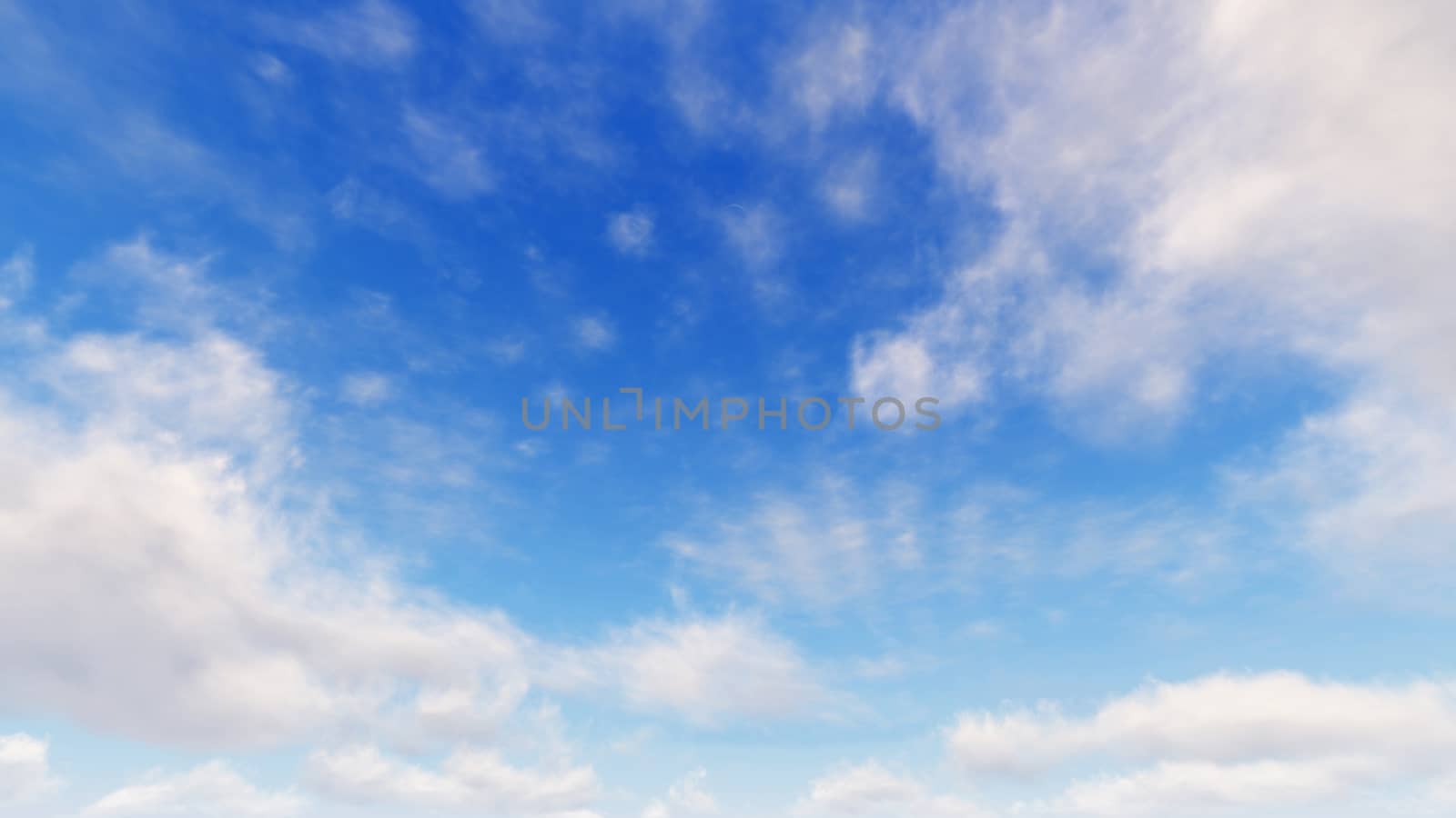 Cloudy blue sky abstract background, blue sky background with tiny clouds, 3d rendering

