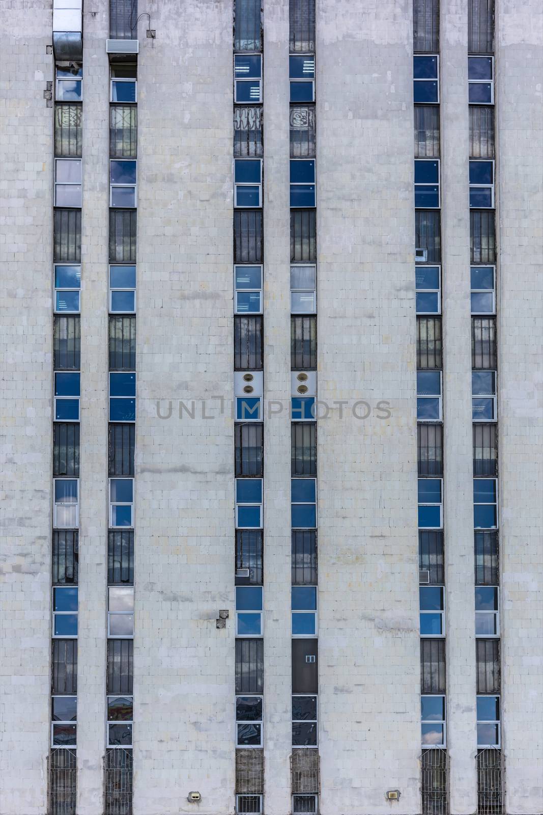 Abstract background, concrete building close-up