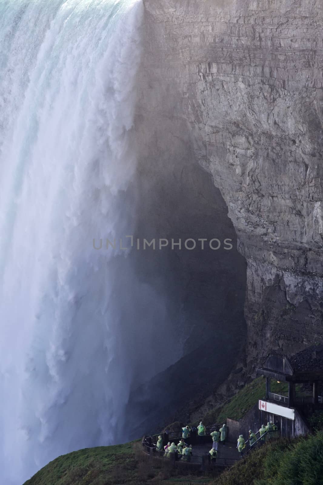 Beautiful background with amazing Niagara waterfall and viewpoints by teo