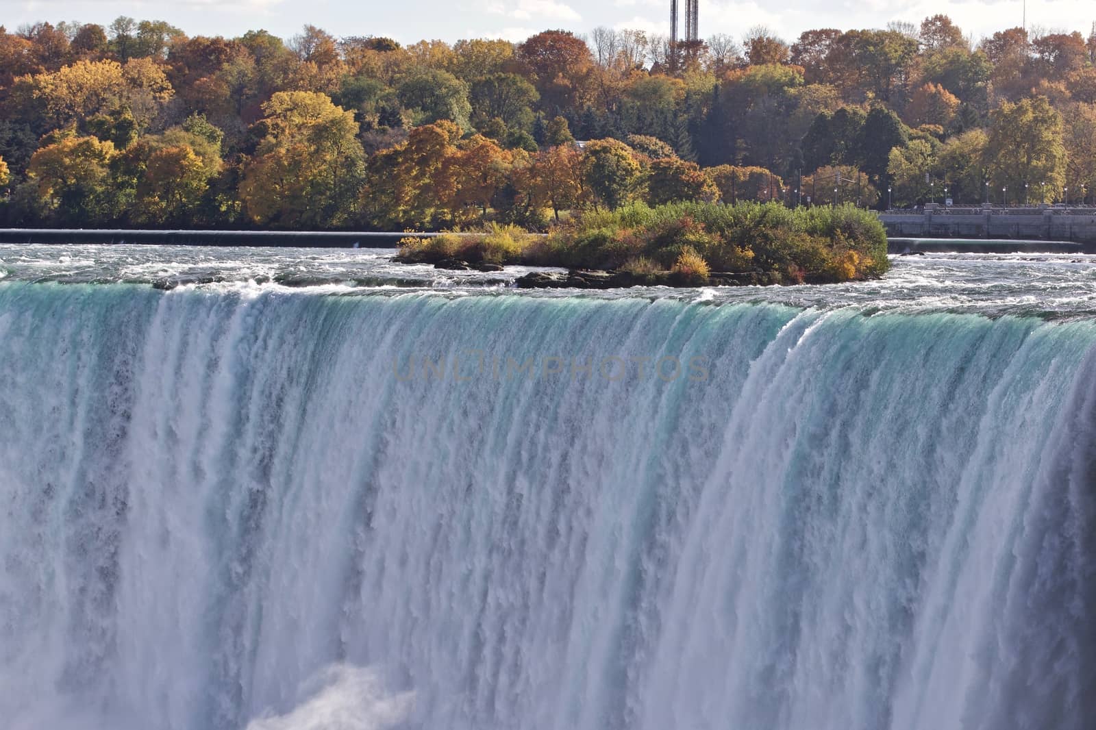 Beautiful background with amazing Niagara waterfall