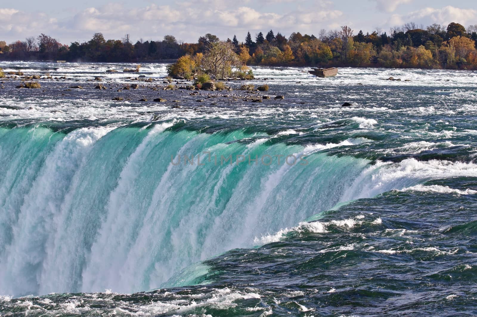 Beautiful background with amazing Niagara waterfall