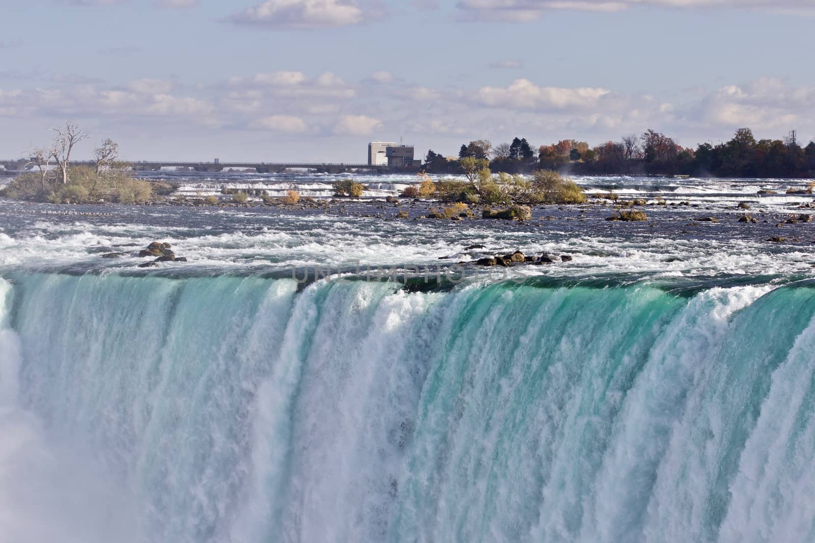 Beautiful postcard of amazing powerful Niagara waterfall by teo