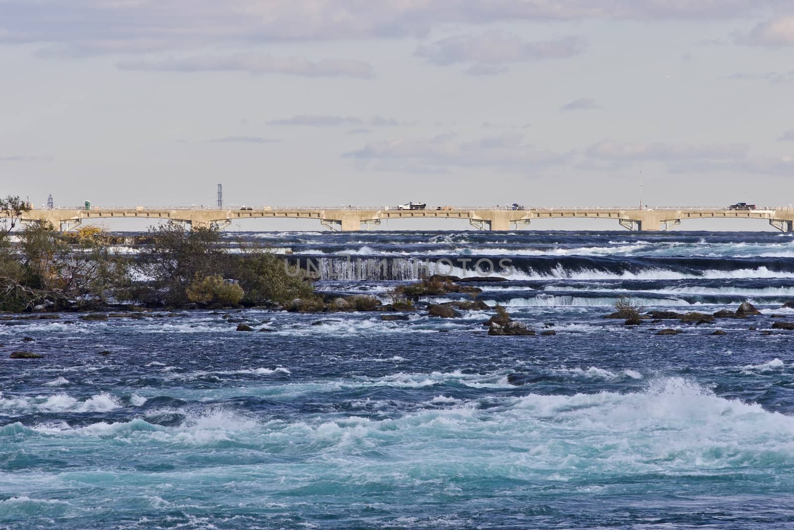 Beautiful postcard with amazing powerful Niagara river by teo