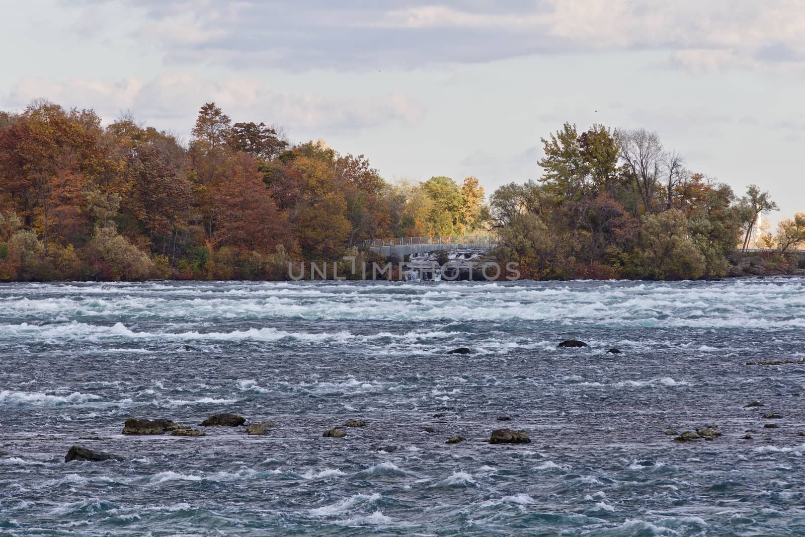Beautiful photo of amazing powerful Niagara river by teo