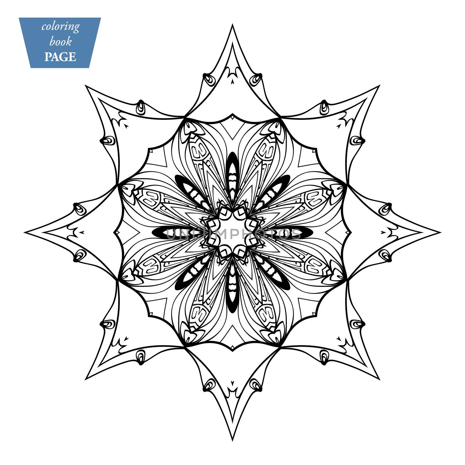 Mandala. Coloring page. Vintage decorative elements. Oriental pattern, vector illustration.d by VeekSegal