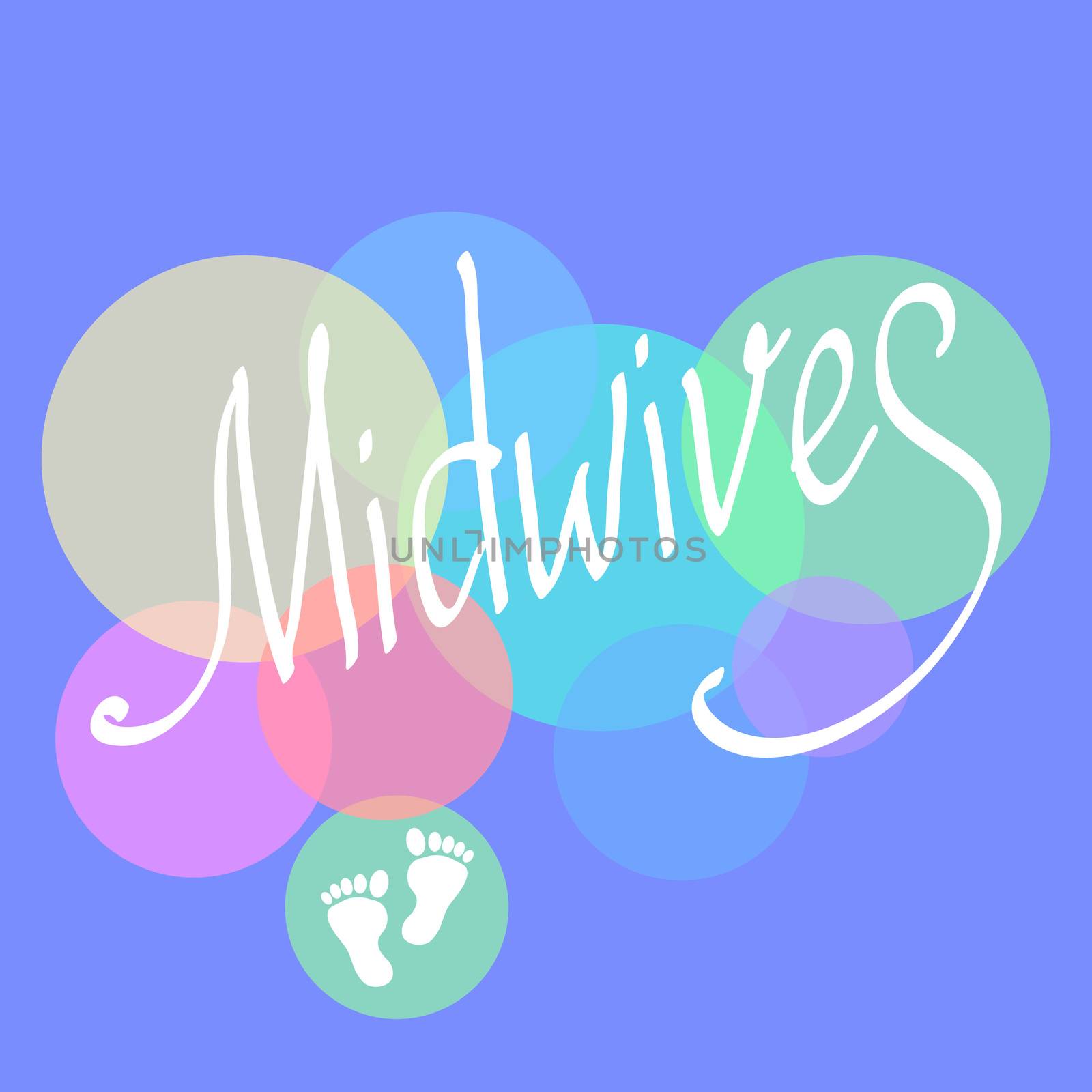 Midwives day 5 may. Vector illustration for International Midwives day greeting cards. by VeekSegal