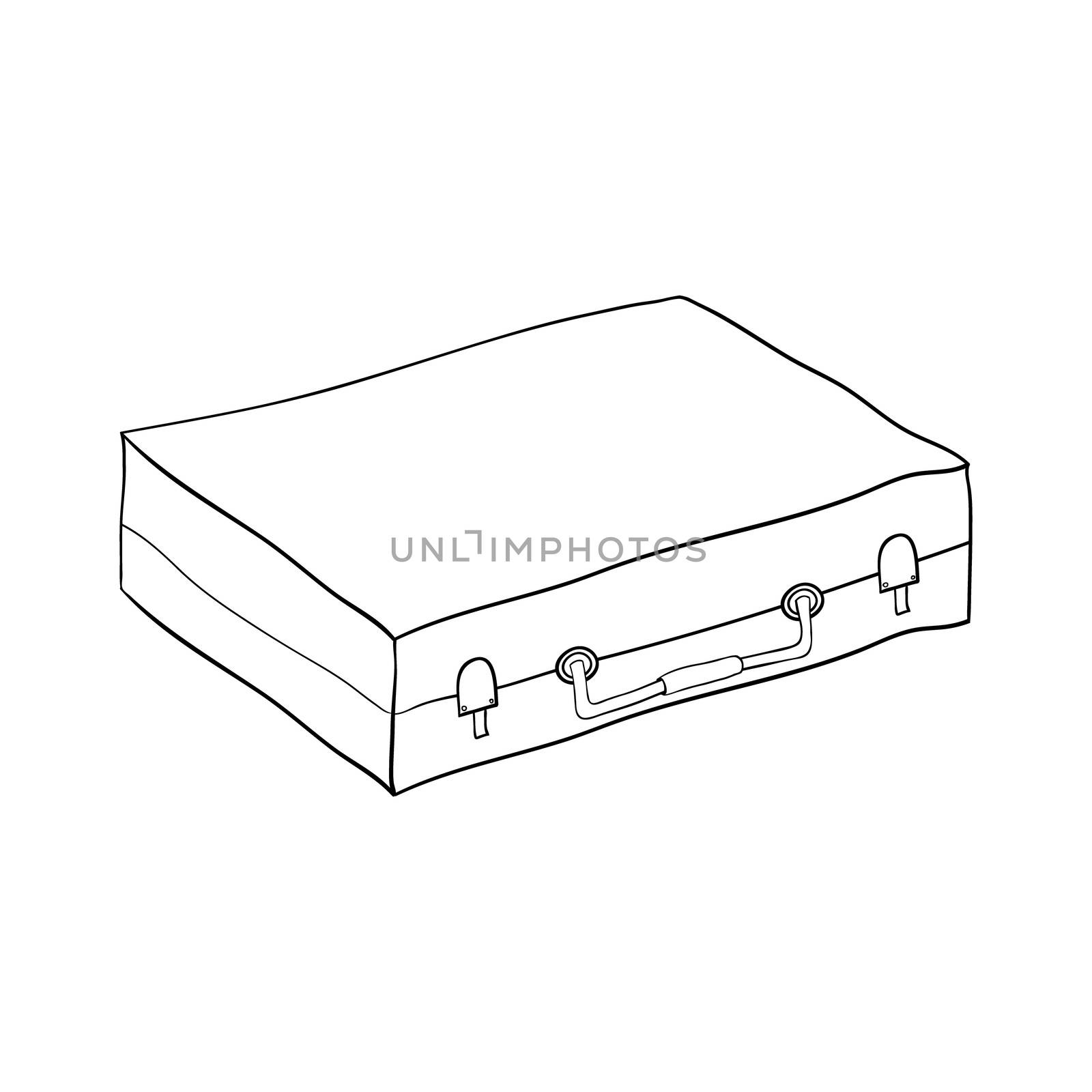 Suitcase isolated minimal single flat linear icon for application and info-graphic. Travel line vector icon for websites and mobile minimalistic flat design.