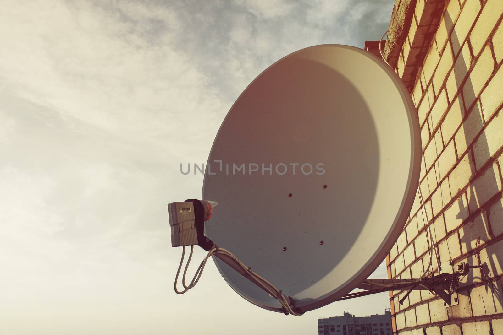 TV aerial on the roof of the building.