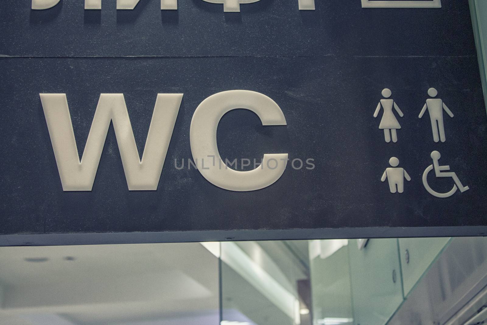Badge of the male and female toilet in the mall