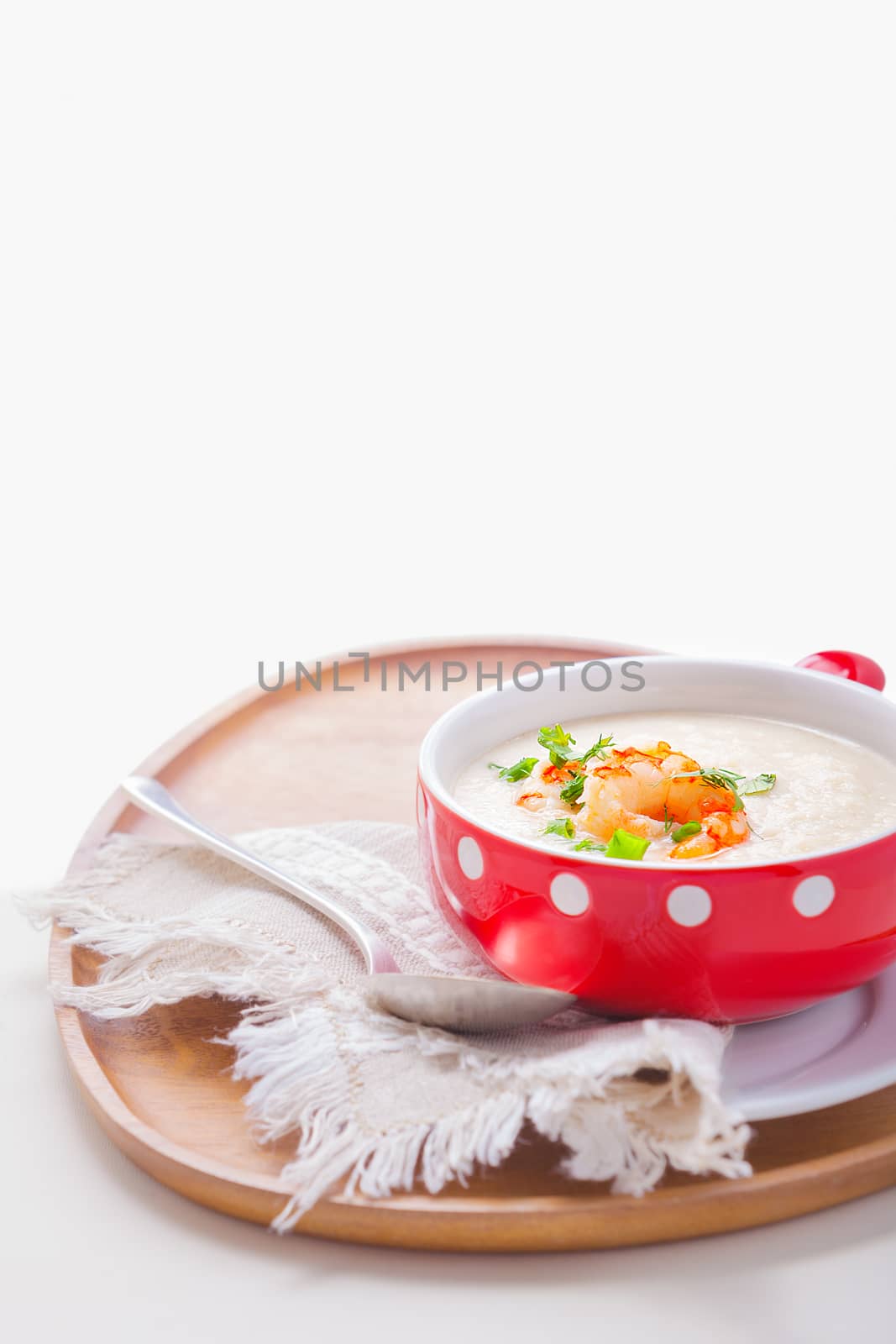 Cauliflower Soup with shrimps by supercat67