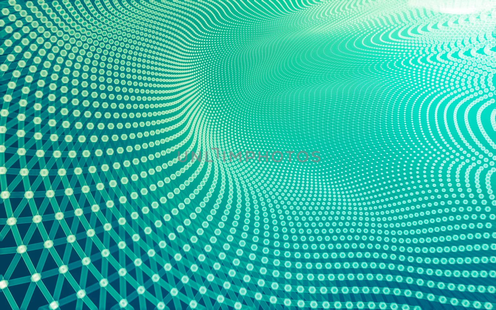 Abstract polygonal space low poly dark background with connecting dots and lines. Connection structure. 3d rendering