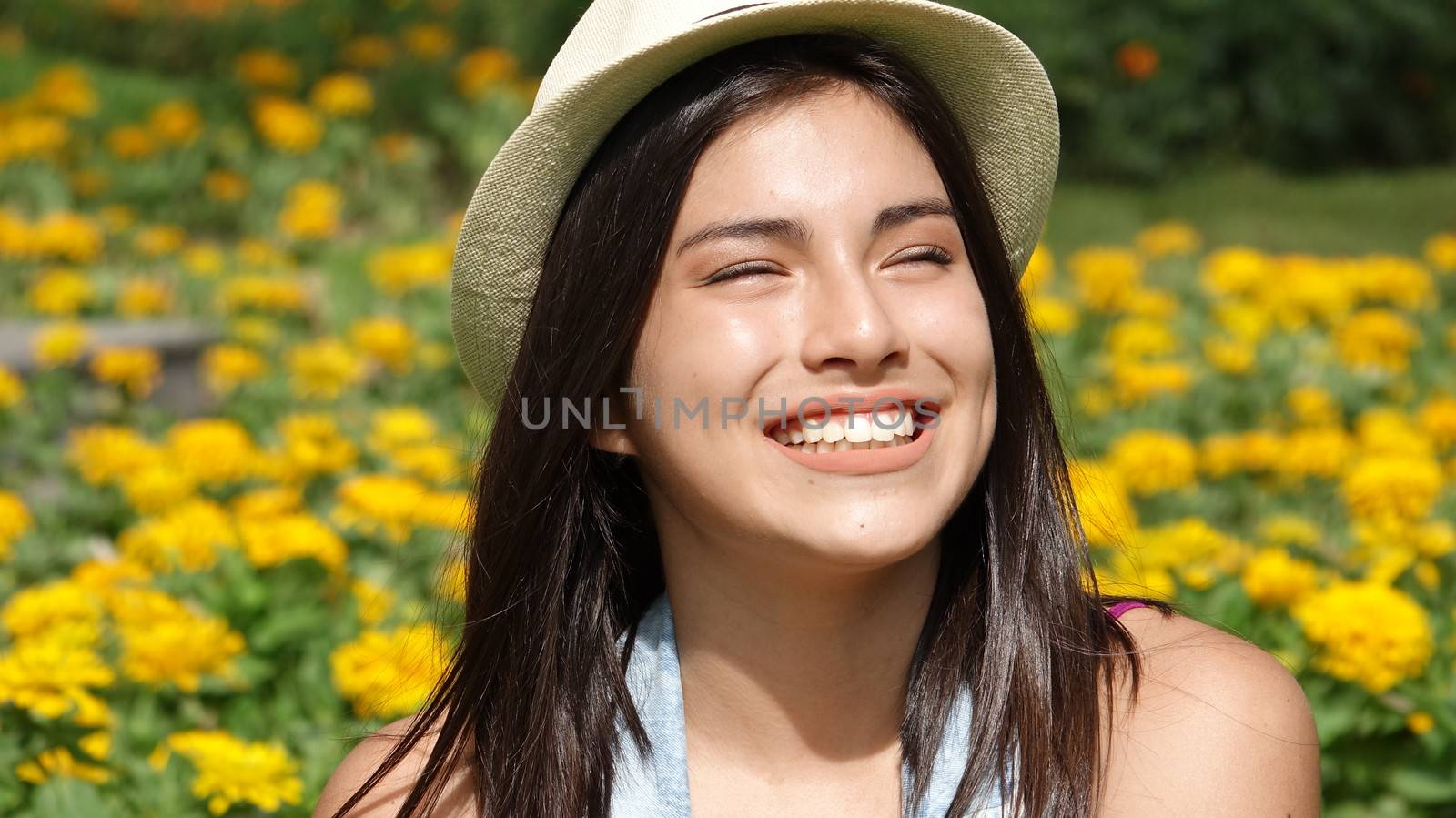 Smiling Female Teen Springtime