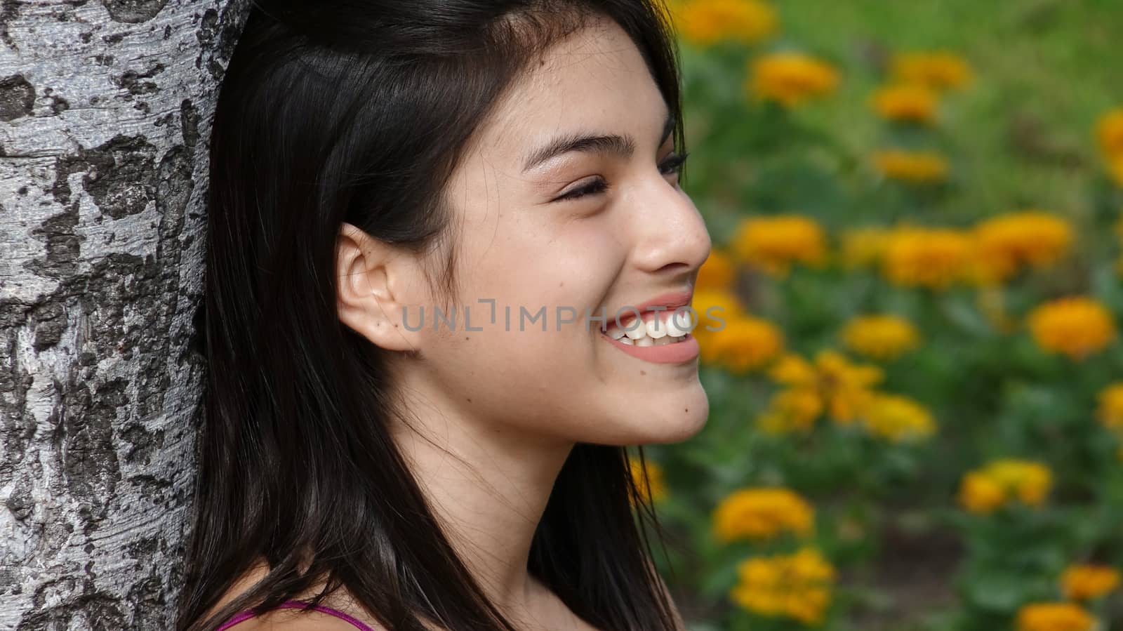 Teen Girl At Park