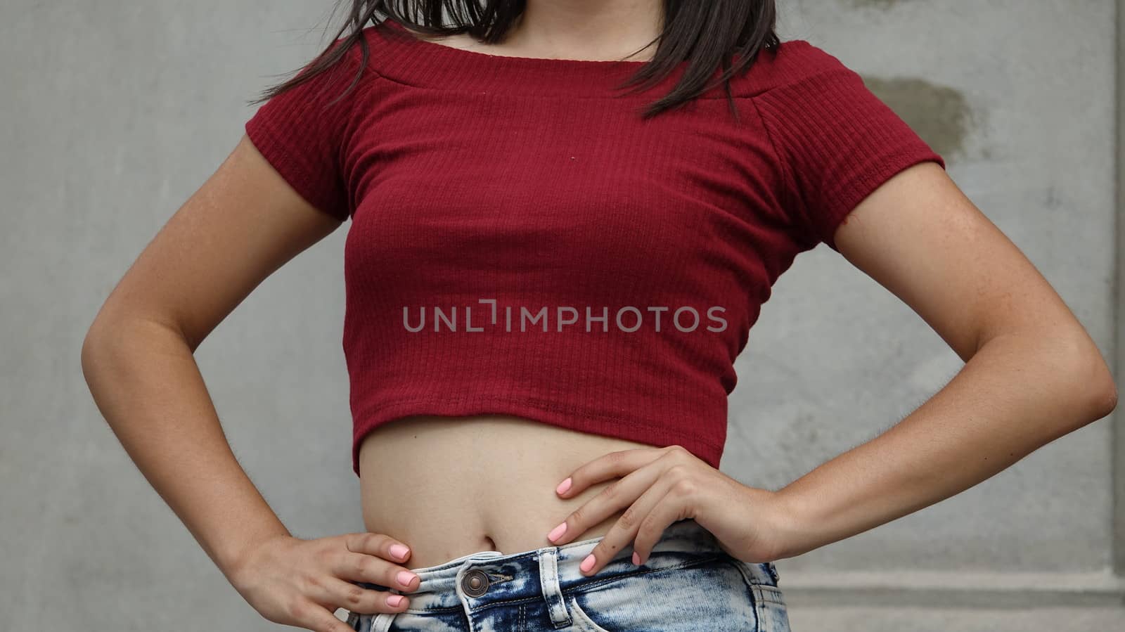 Slender Teen Girl Waist And Torso by dtiberio