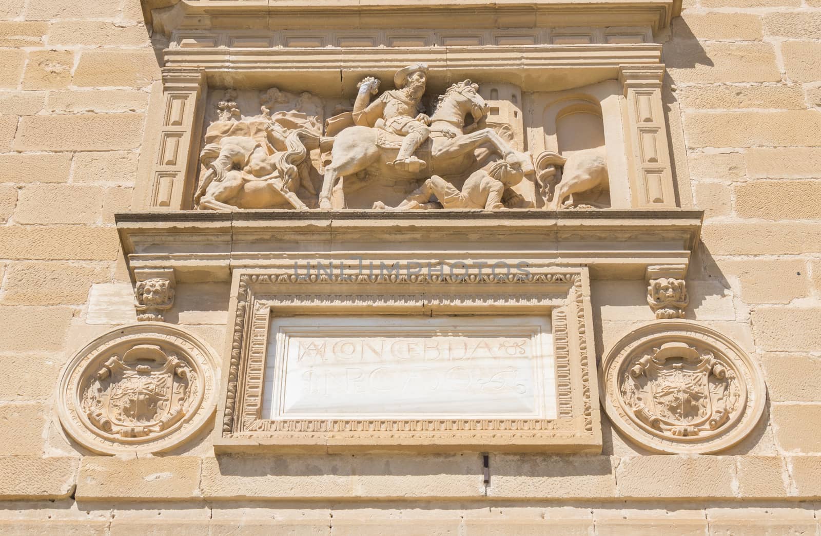 Details of the facade of theHospital de Santiago, Ubeda, Jaen, S by max8xam