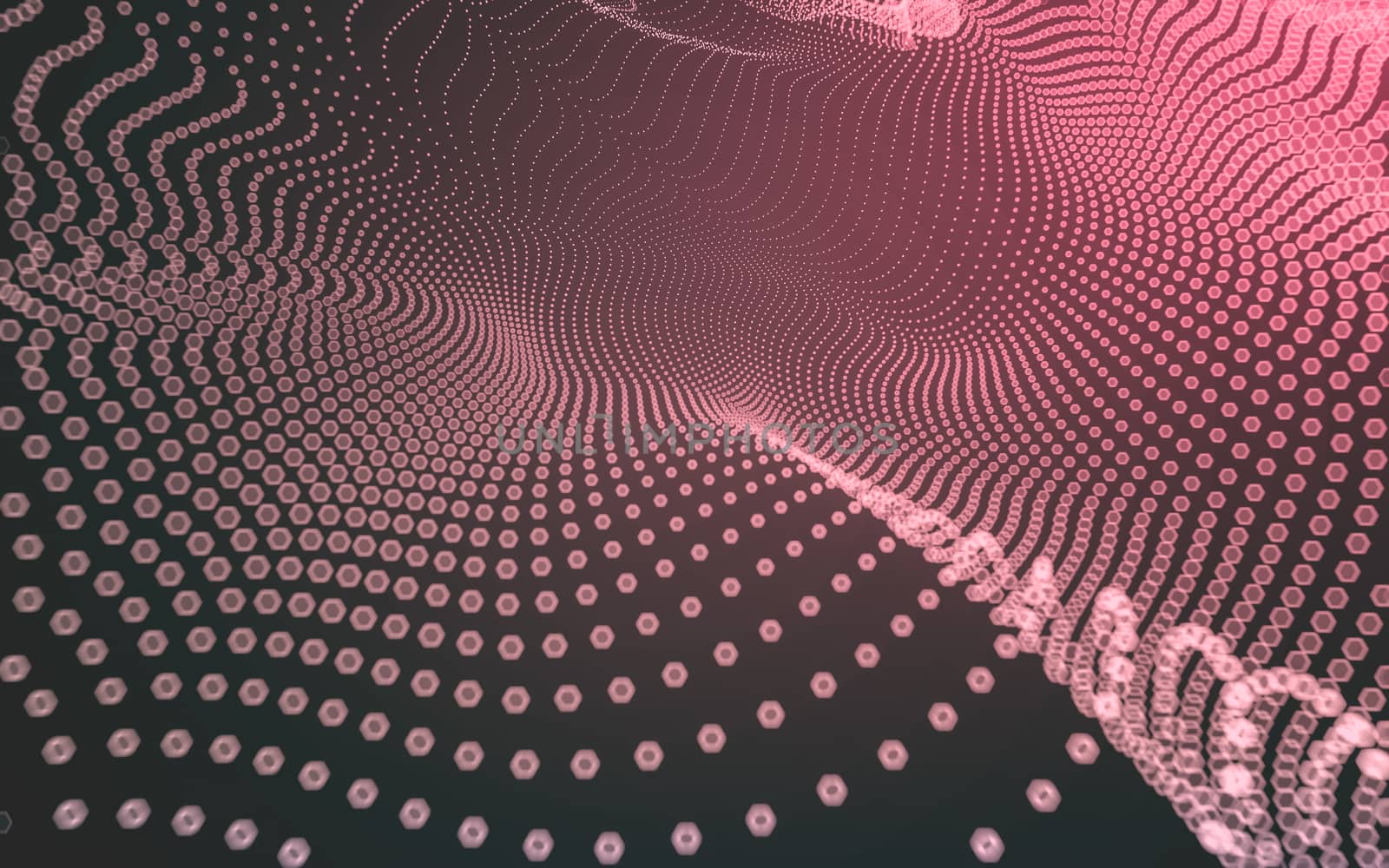 Abstract polygonal space low poly dark background with connecting dots and lines. Connection structure. 3d rendering