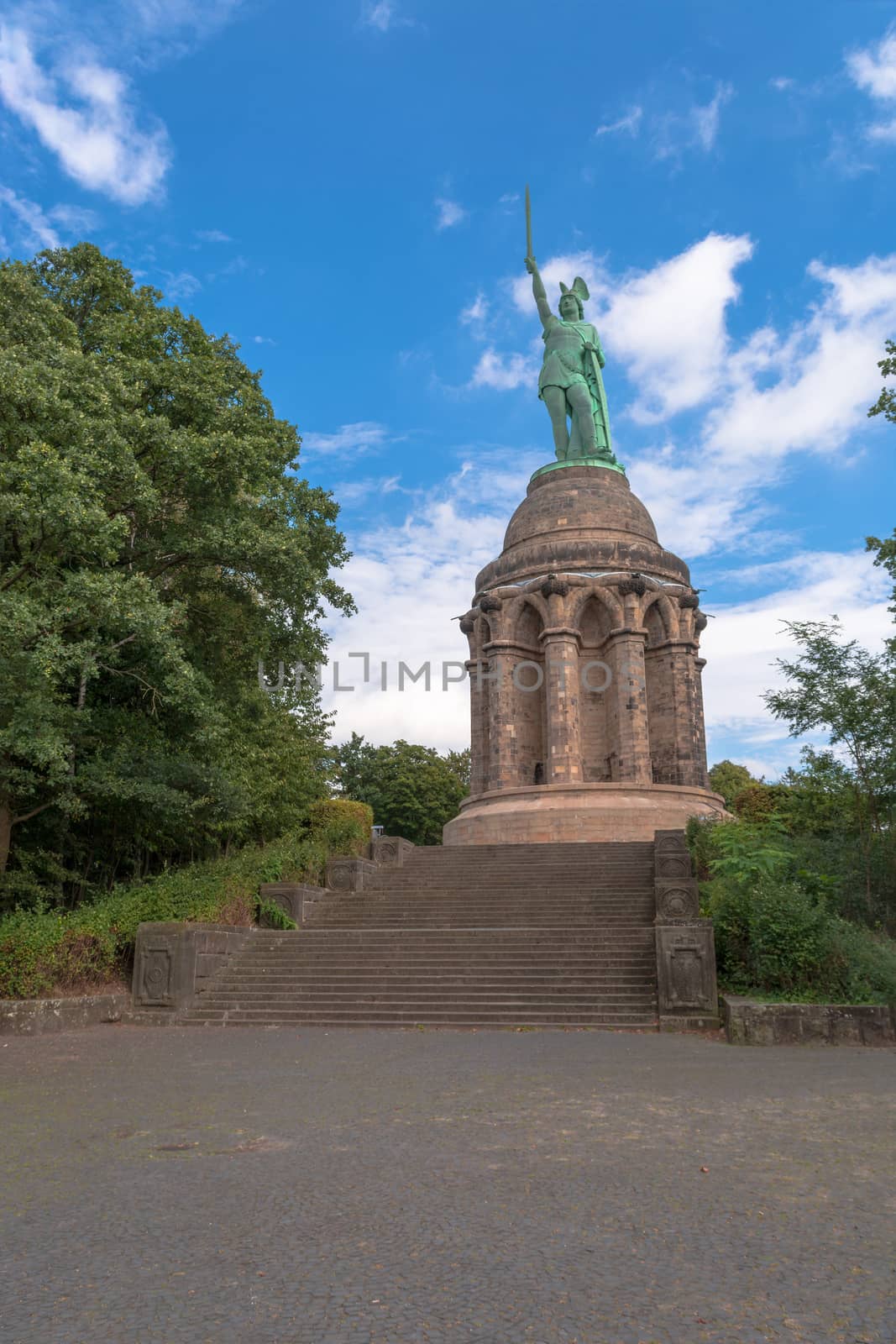 Statue of Cheruscan Arminius in the Teutoburg Forest near the city of Detmold, Germany.