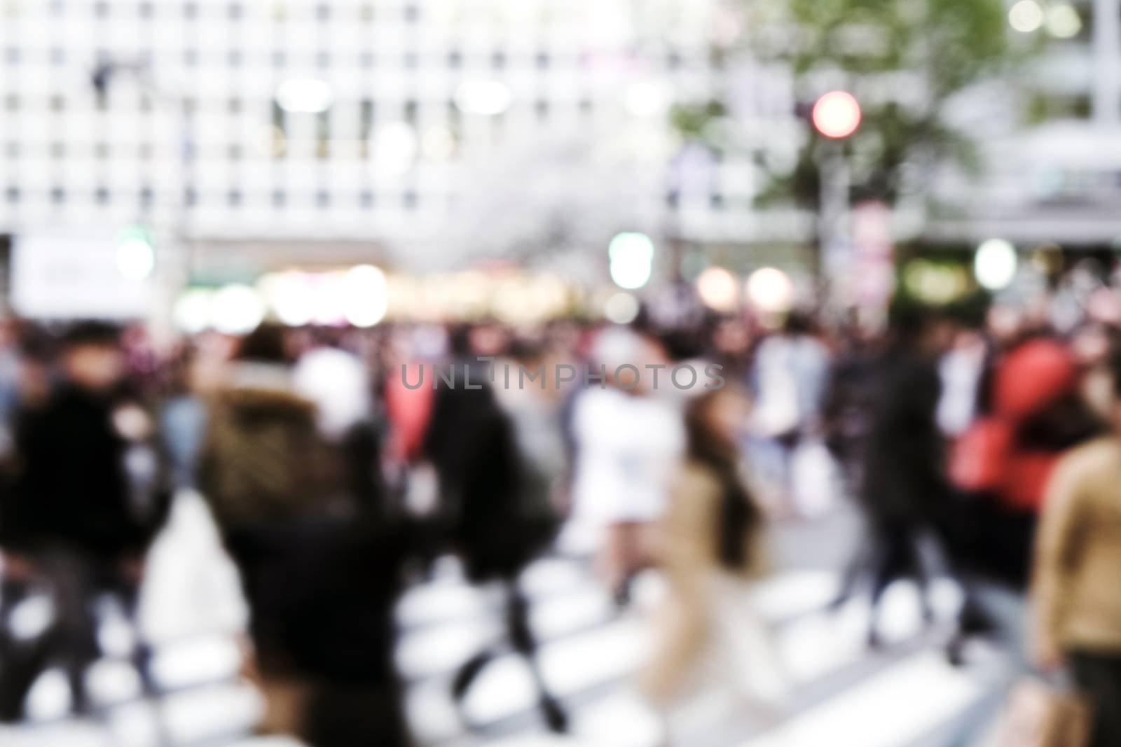 Out of focus lights in Tokyo street, shibuya, Tokyo Japan
