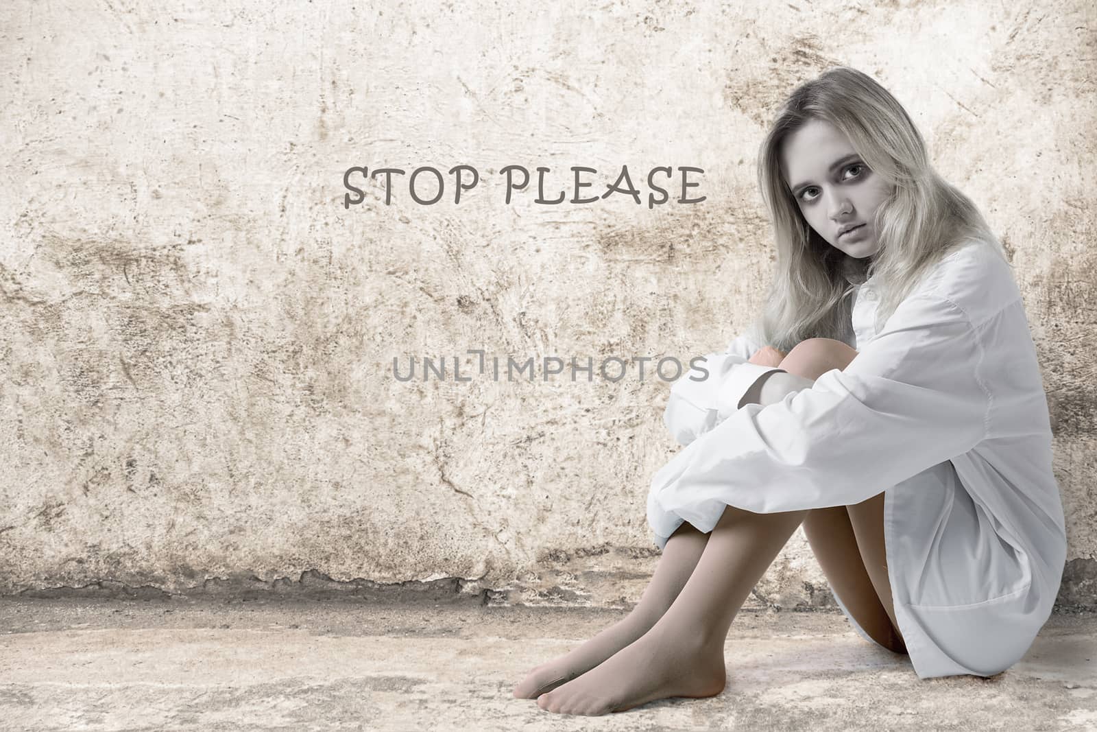 Sad girl Stop Please by VIPDesignUSA