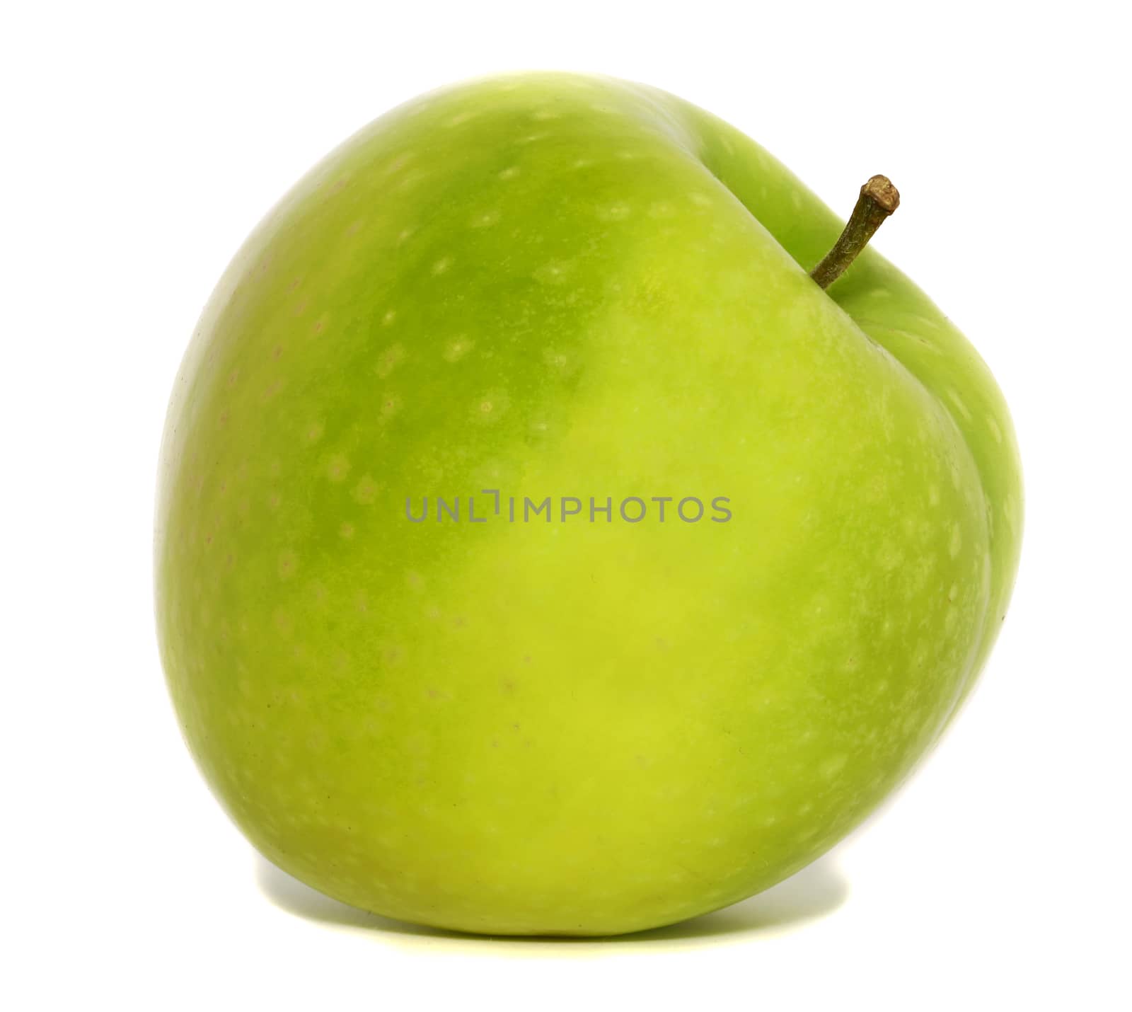 Green Sour Apple on white Background  by gstalker