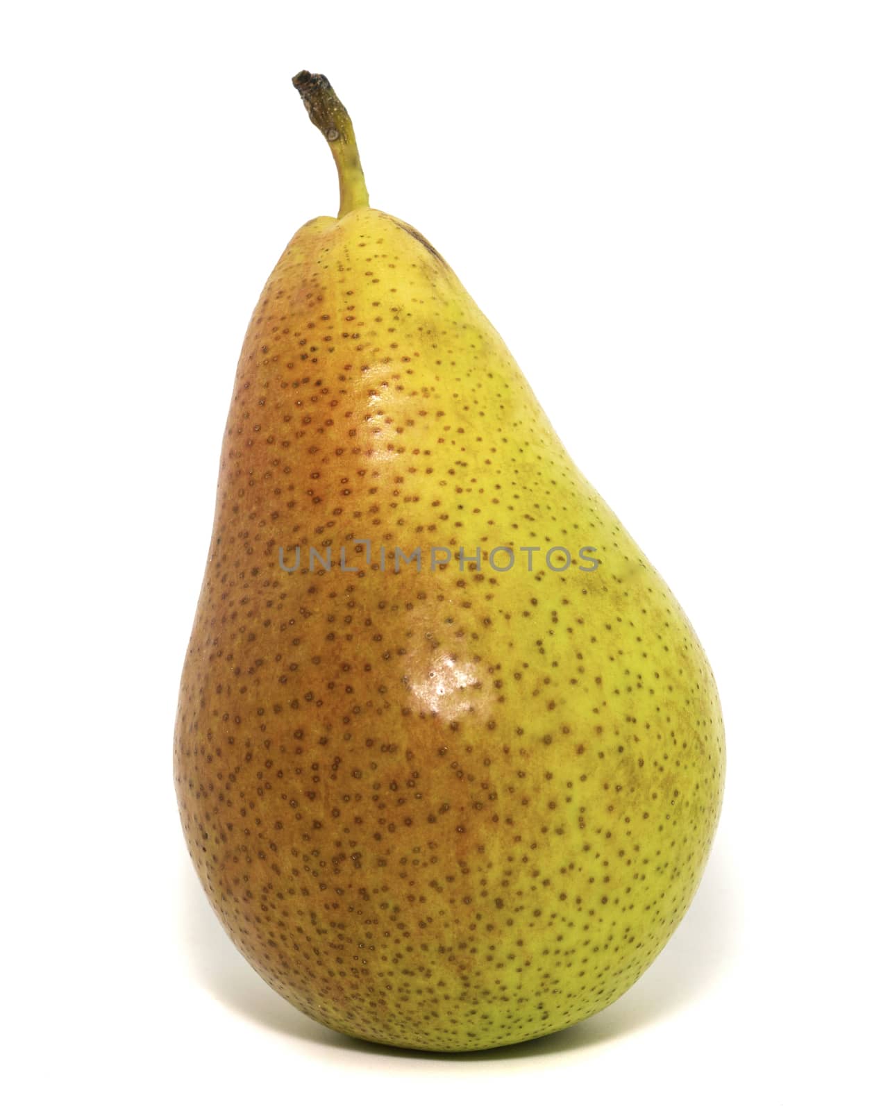 Red-yellow Pear on white Background