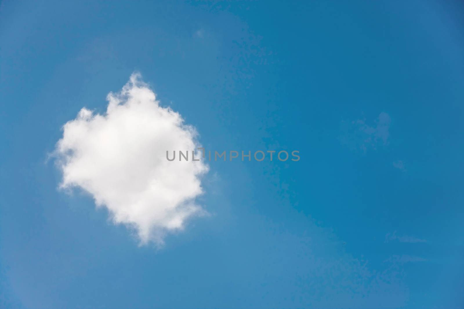 isolate cloud on blue sky on bright day