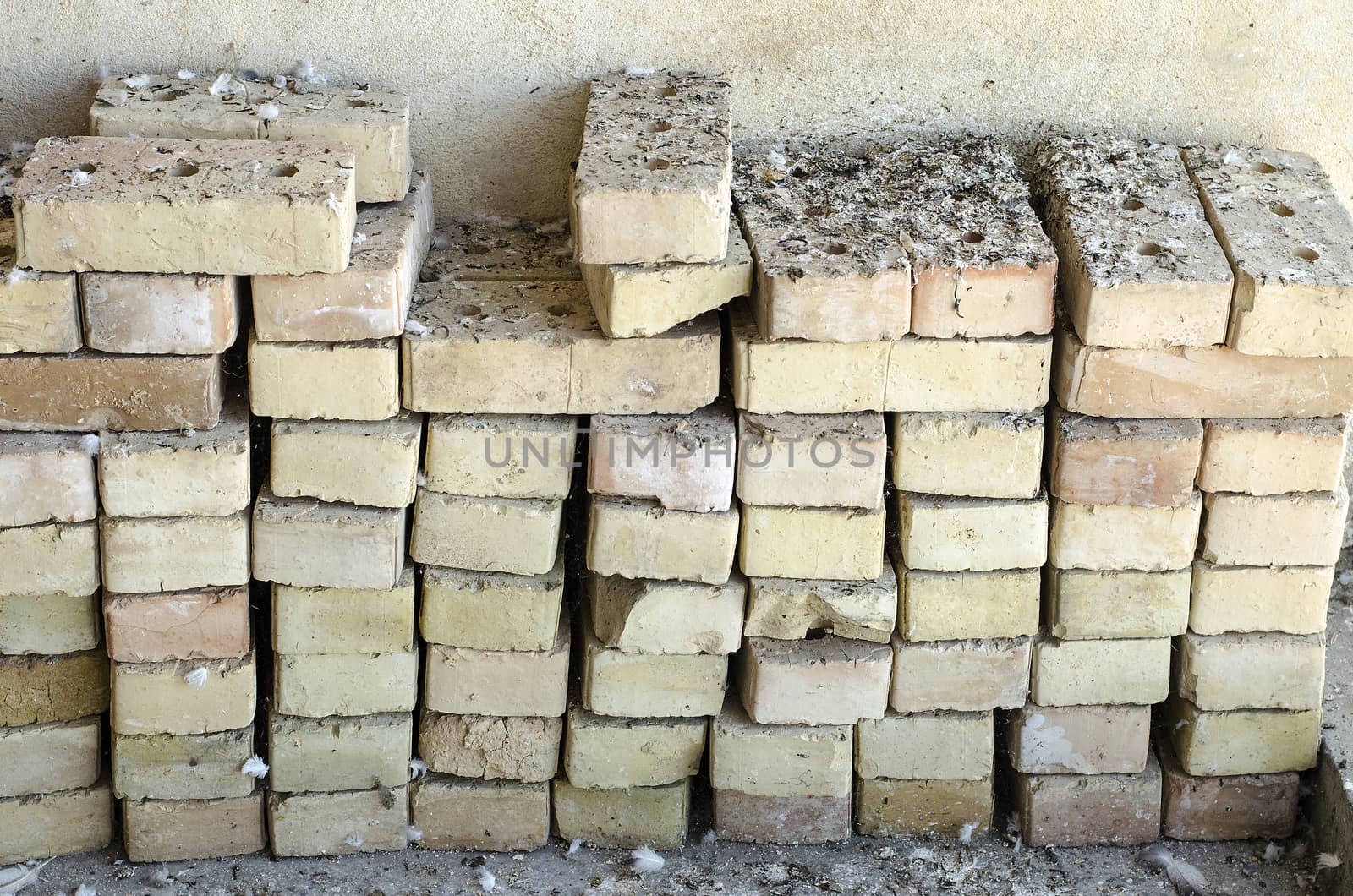 Pile of old bricks