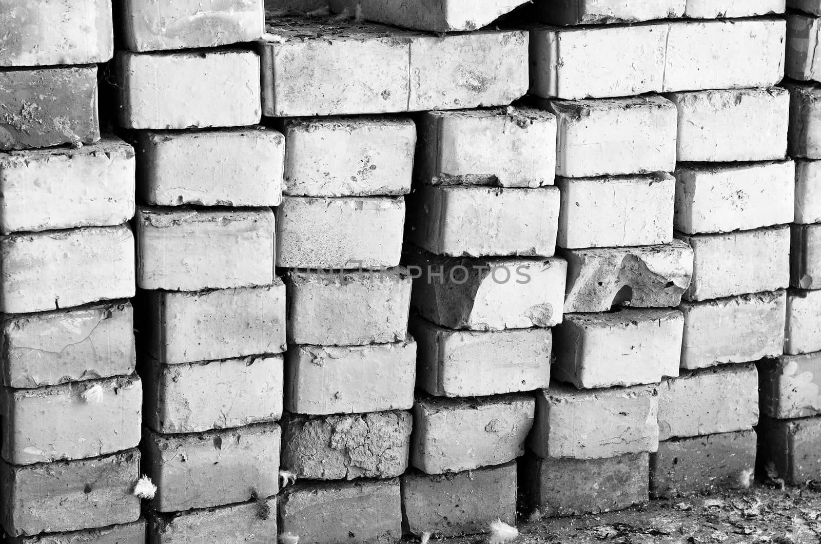Pile of old bricks by eenevski
