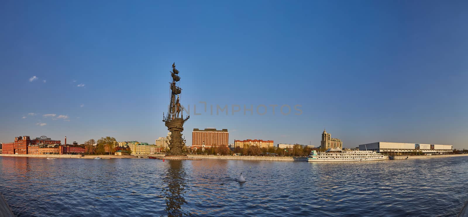 Tsar Peter monument in Moscow, panorama