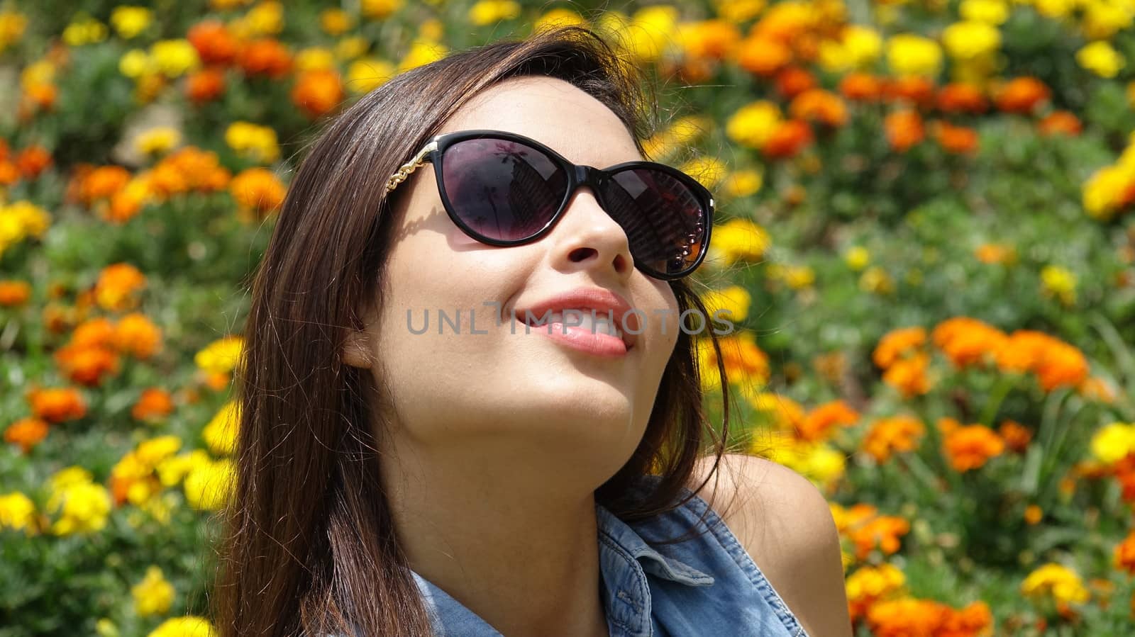 Happy Teen Girl In Meadow