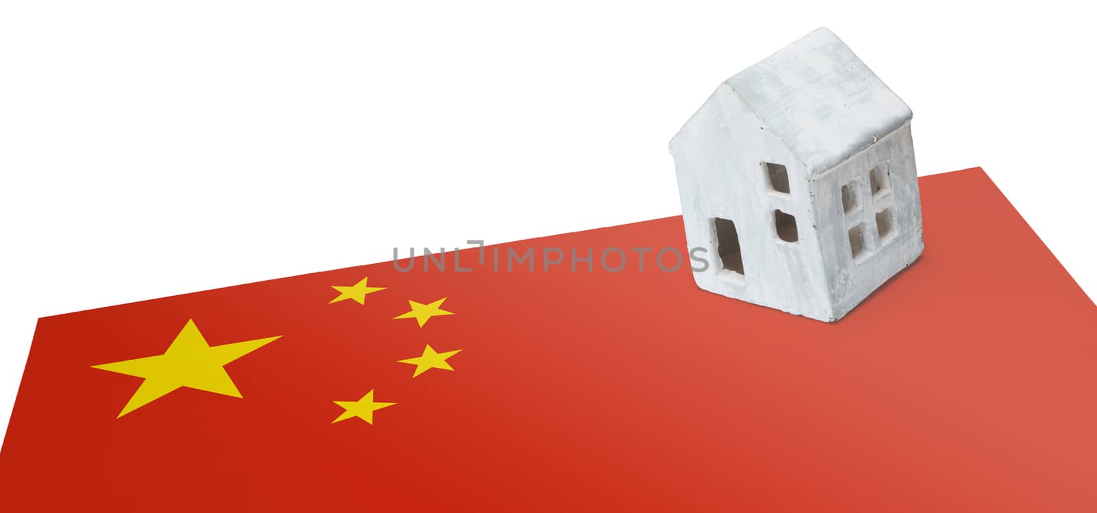 Small house on a flag - China by michaklootwijk