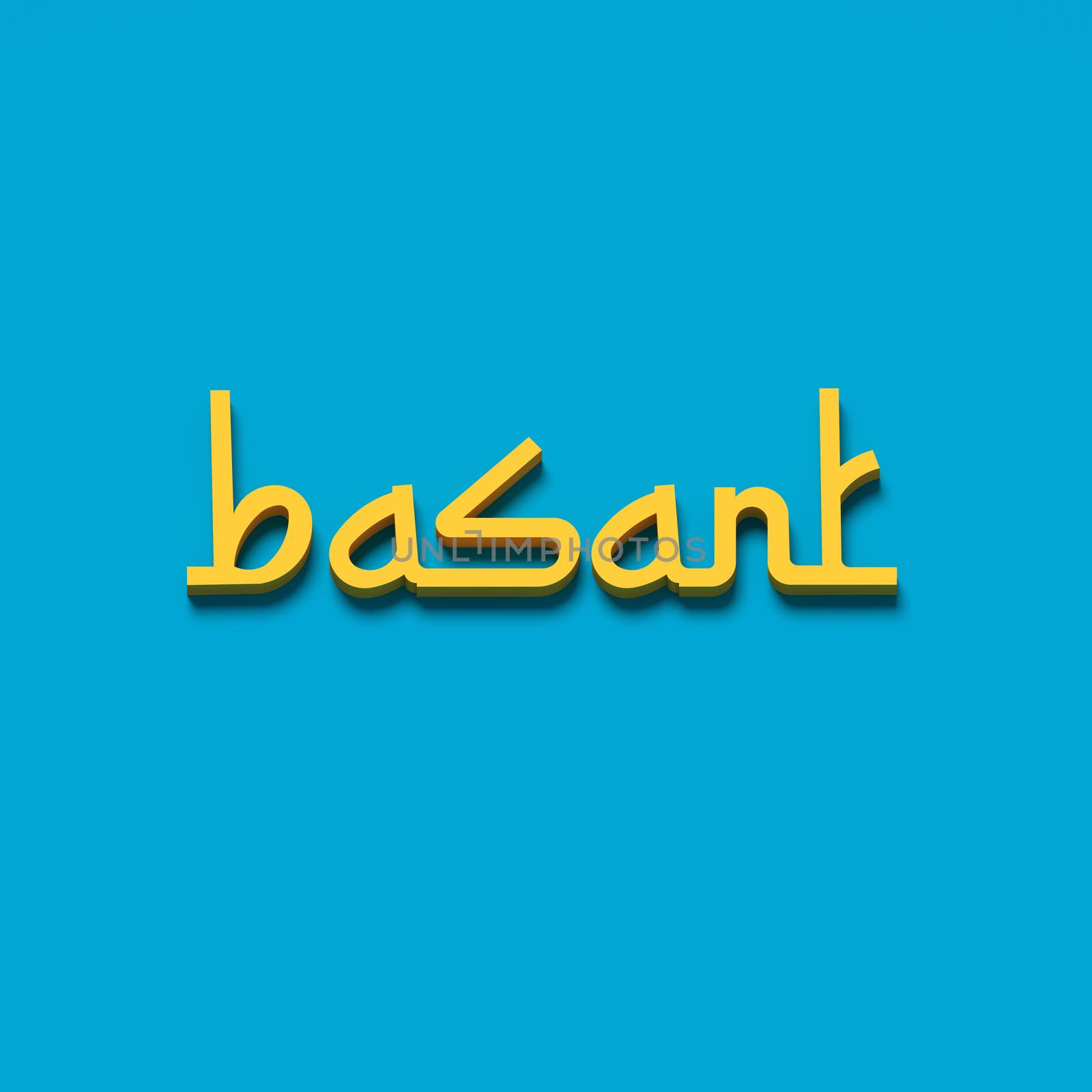 3D RENDERING WORDS 'basant' by PrettyTG