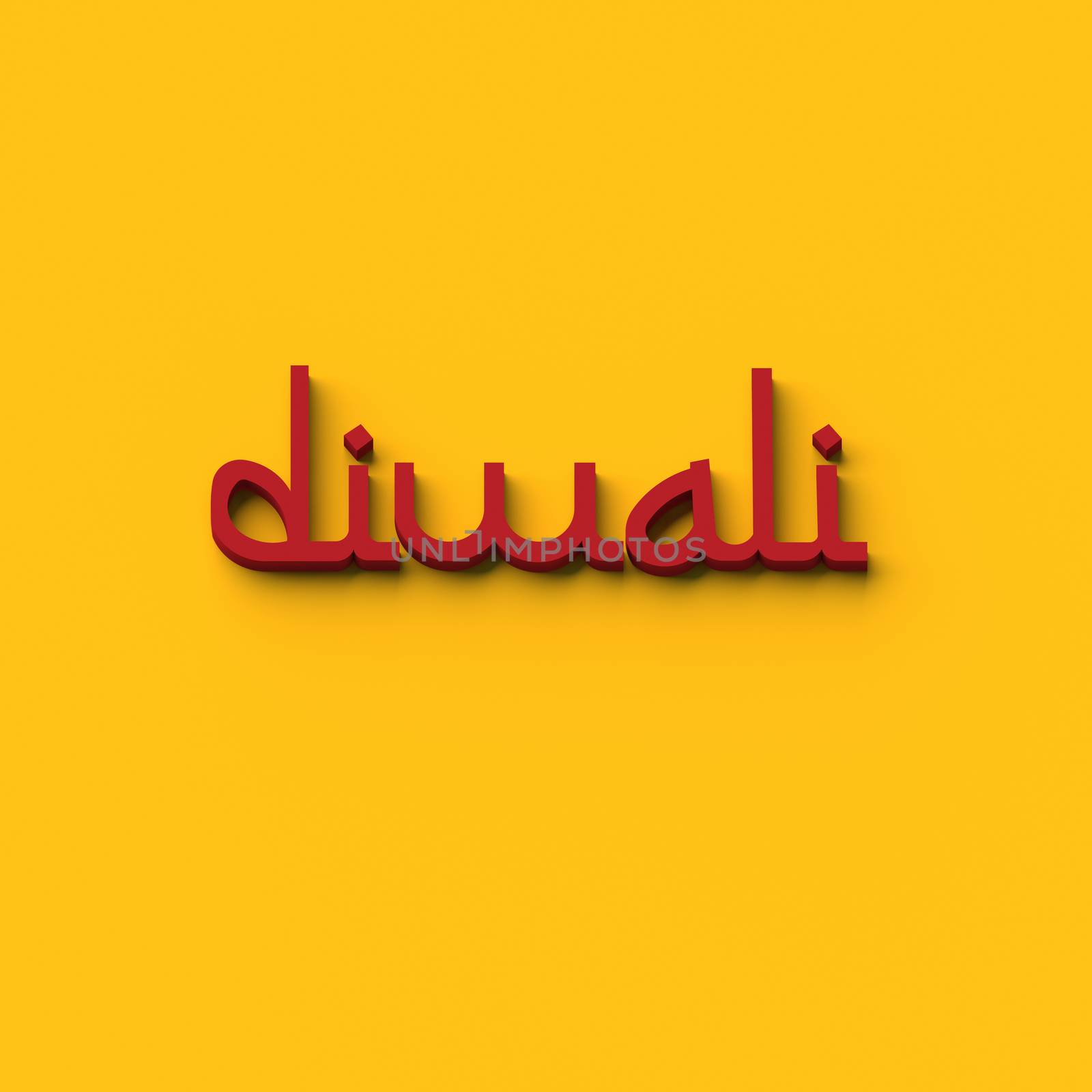 3D RENDERING WORDS 'diwali' by PrettyTG