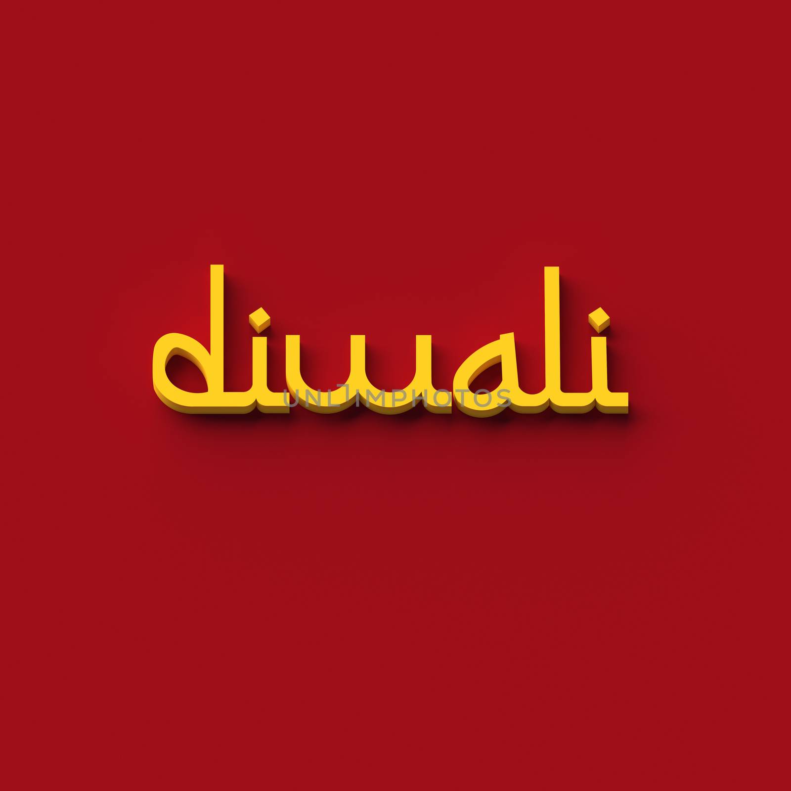 3D RENDERING WORDS 'diwali' by PrettyTG