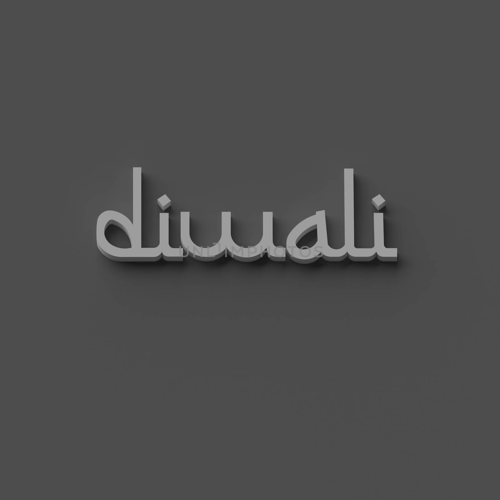 3D RENDERING WORDS 'diwali' by PrettyTG